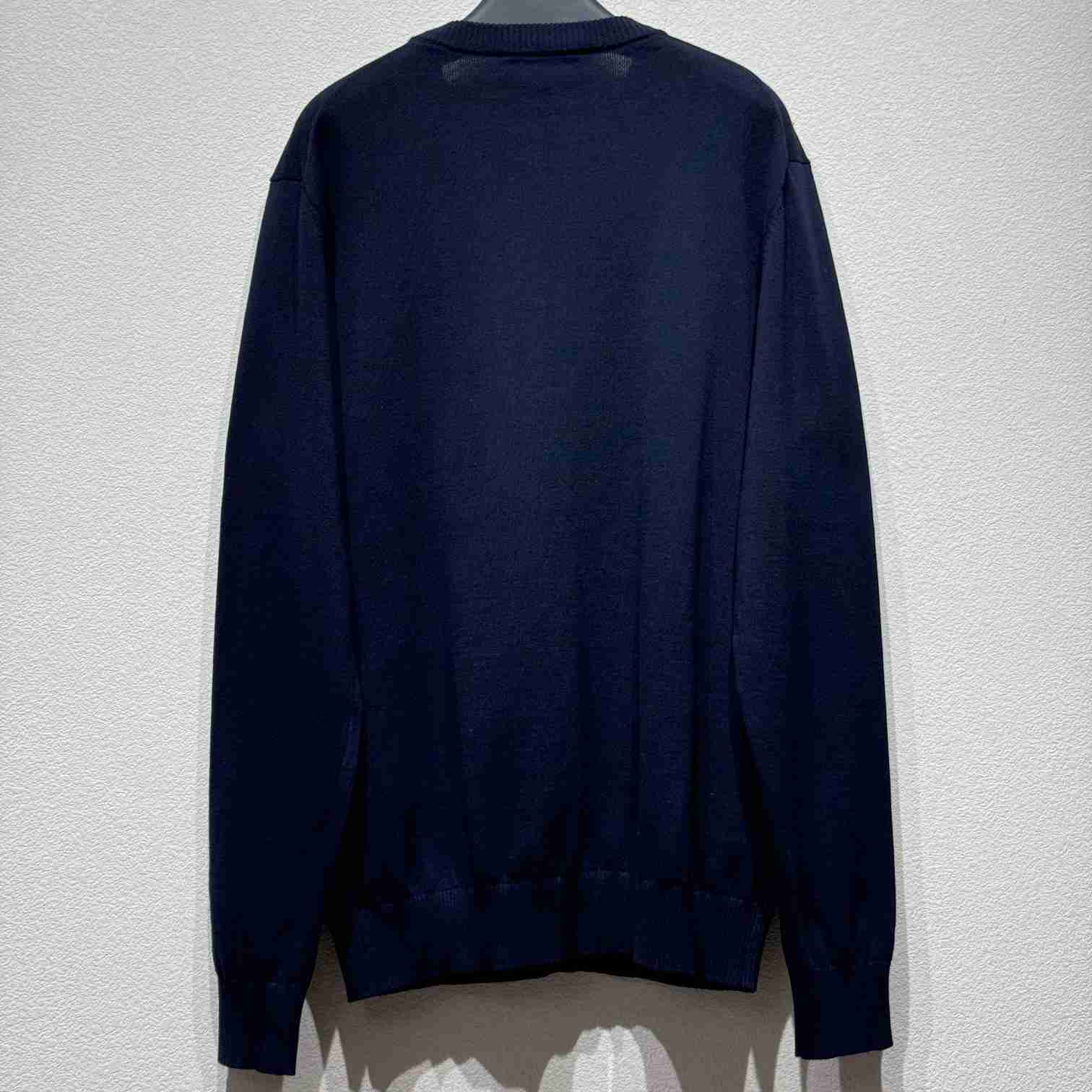 Fendi Navy Blue Wool Jumper - DesignerGu