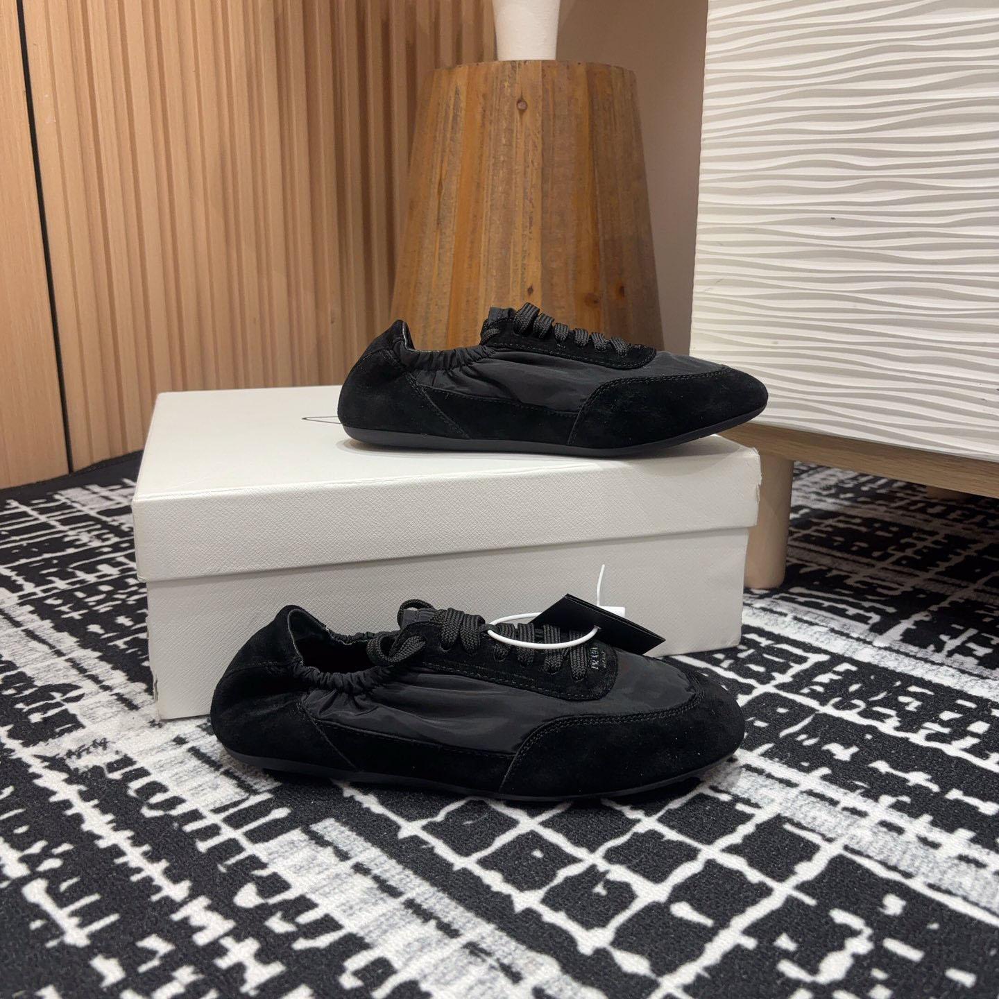 Prada Collapse Re-Nylon And Suede Sneakers - DesignerGu