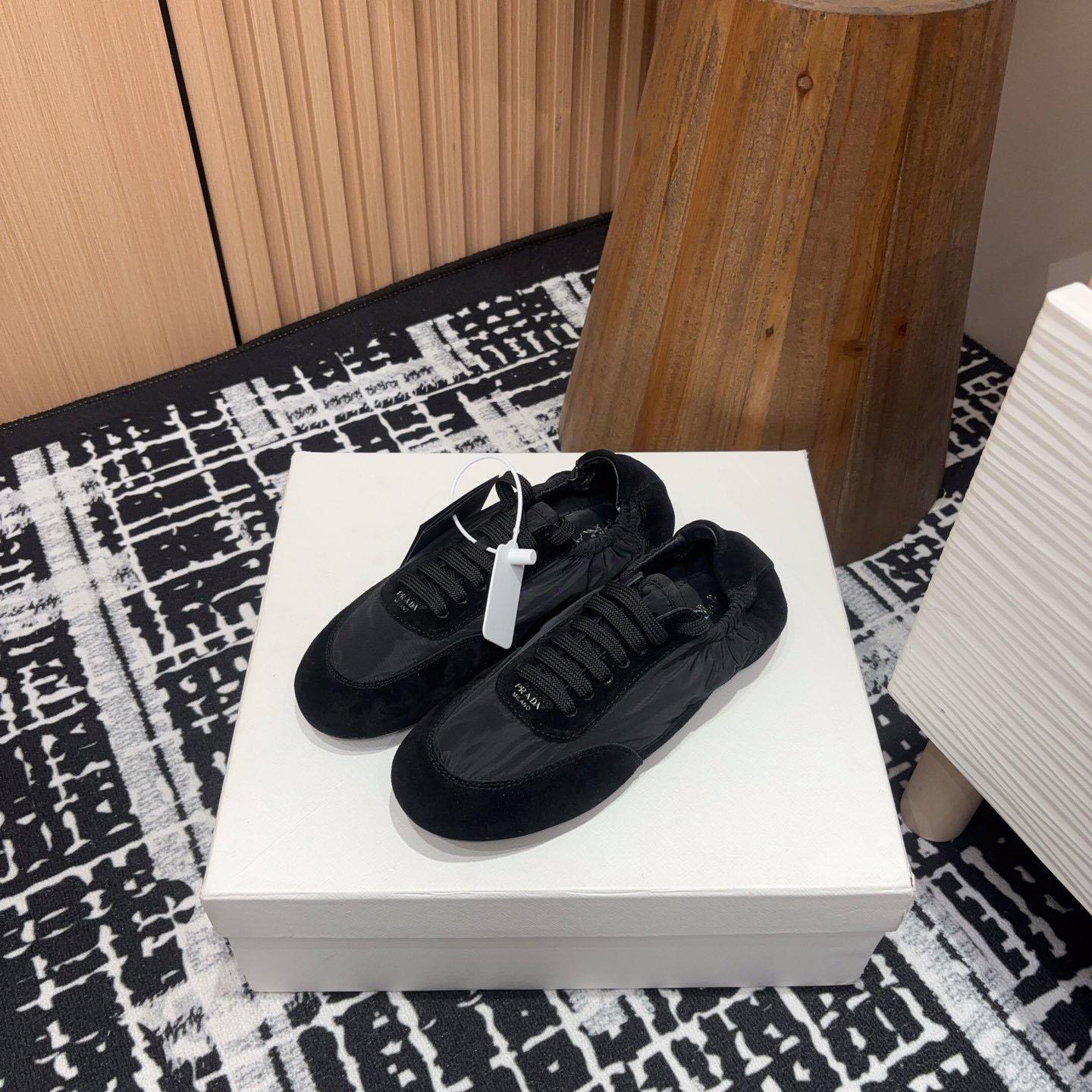 Prada Collapse Re-Nylon And Suede Sneakers - DesignerGu