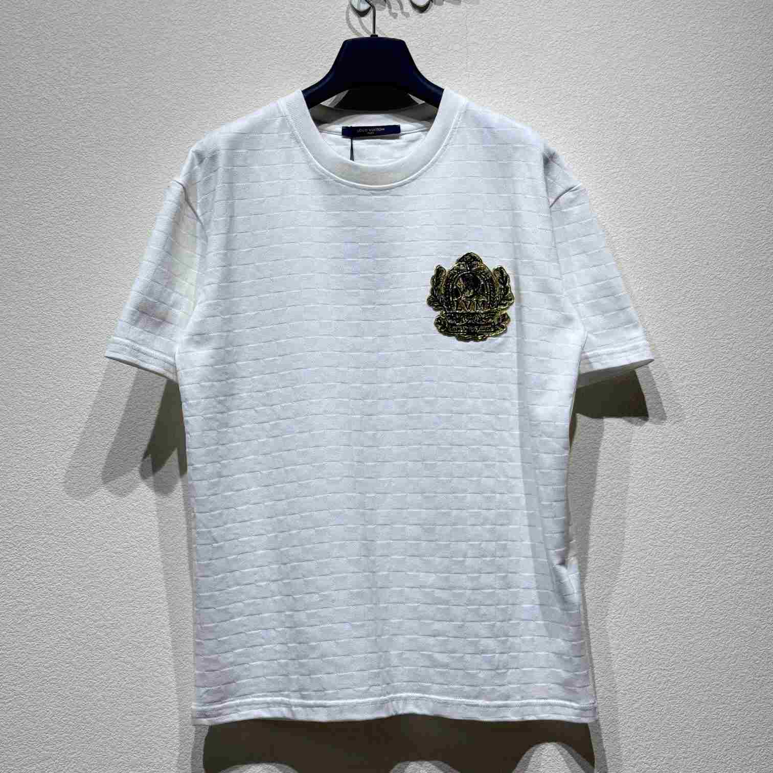 Louis Vuitton Signature Patch Cotton T-Shirt    - DesignerGu