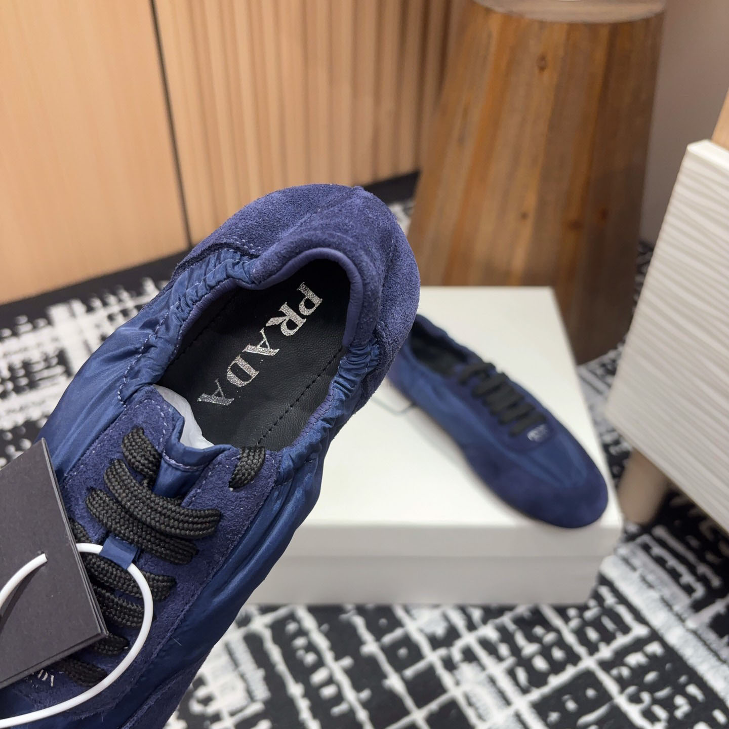 Prada Collapse Re-Nylon And Suede Sneakers - DesignerGu