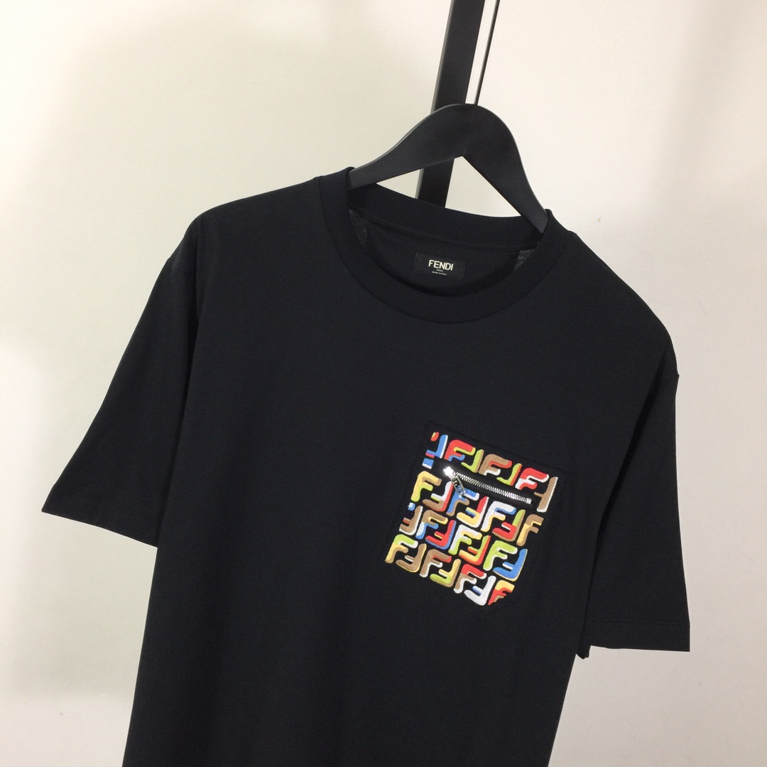 Fendi Lunar New Year Black Cotton T-shirt - DesignerGu