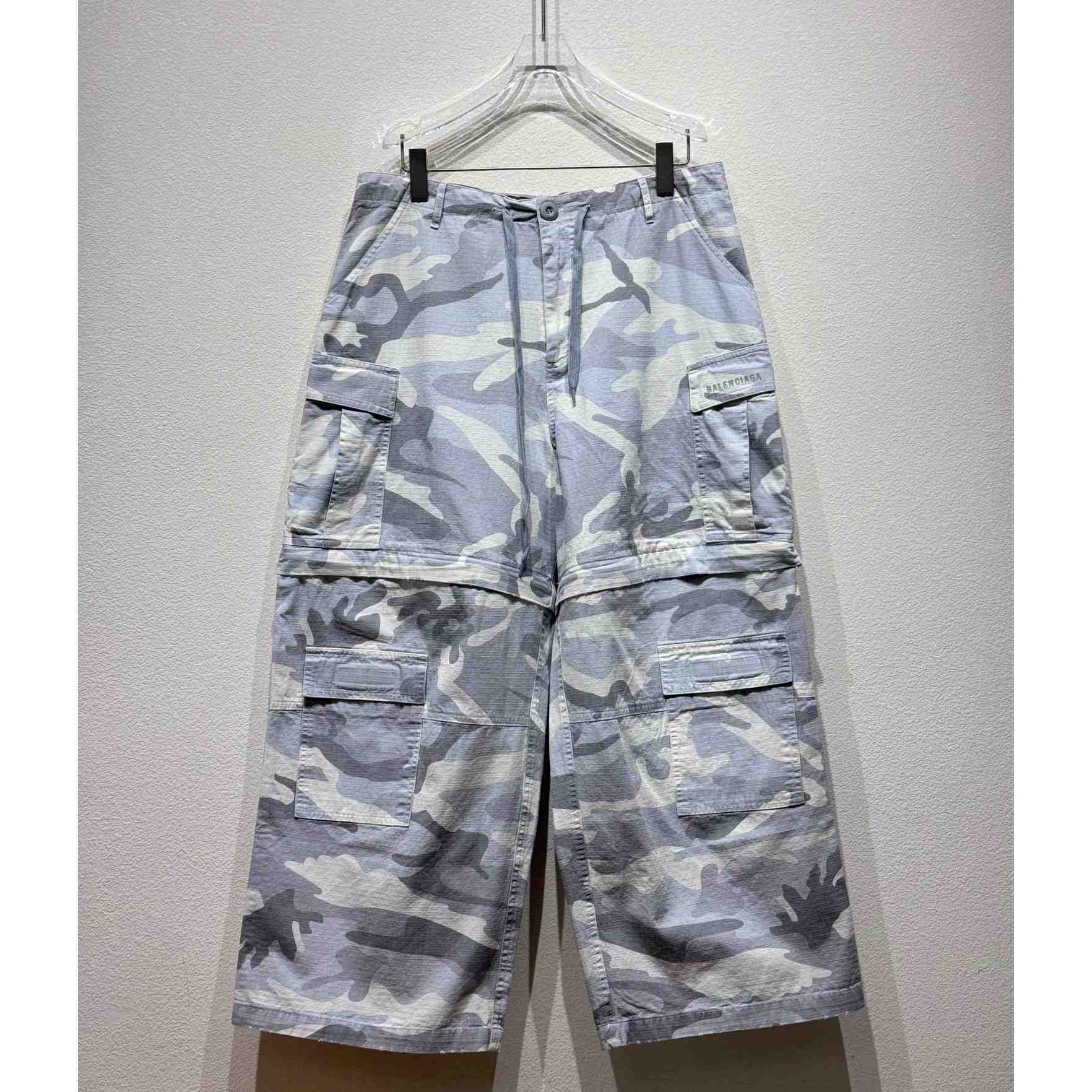 Balenciaga Large Cargo Pants In Light Grey - DesignerGu