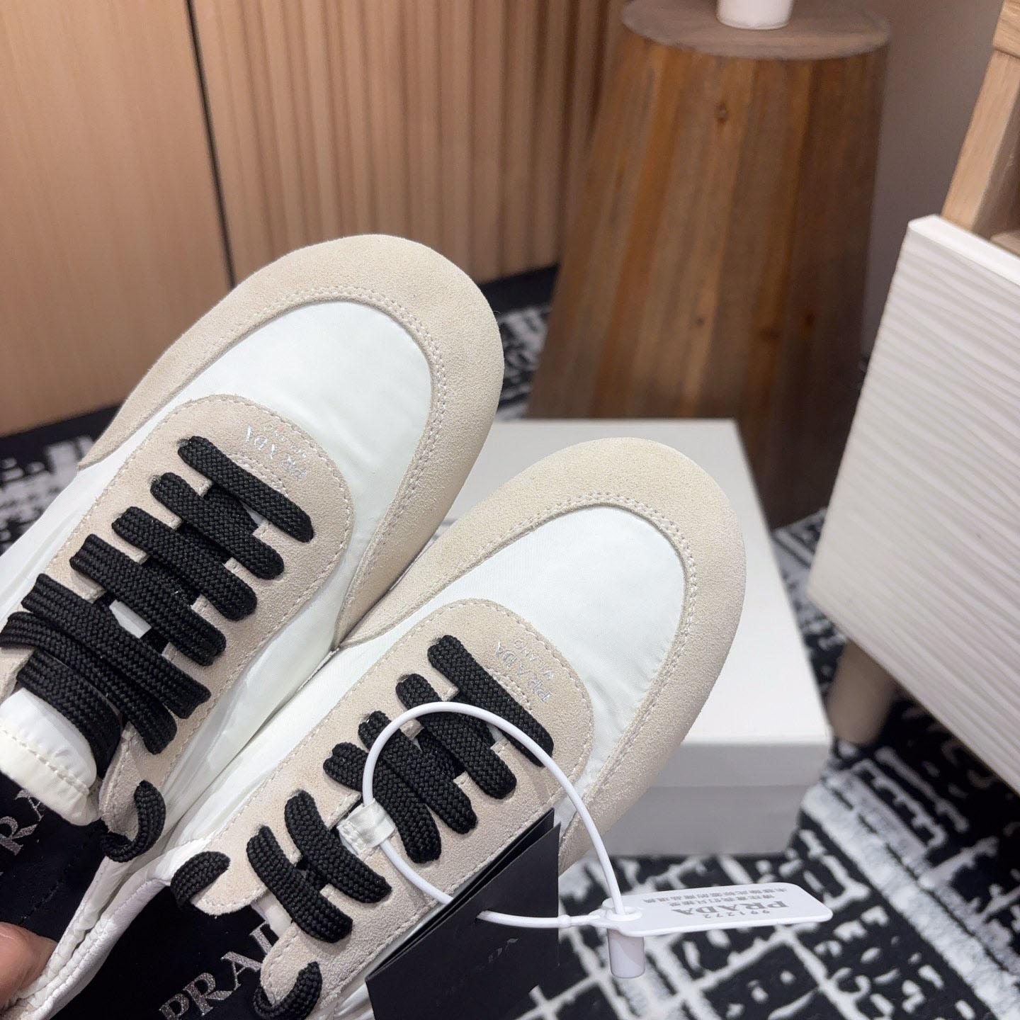 Prada Collapse Re-Nylon And Suede Sneakers - DesignerGu