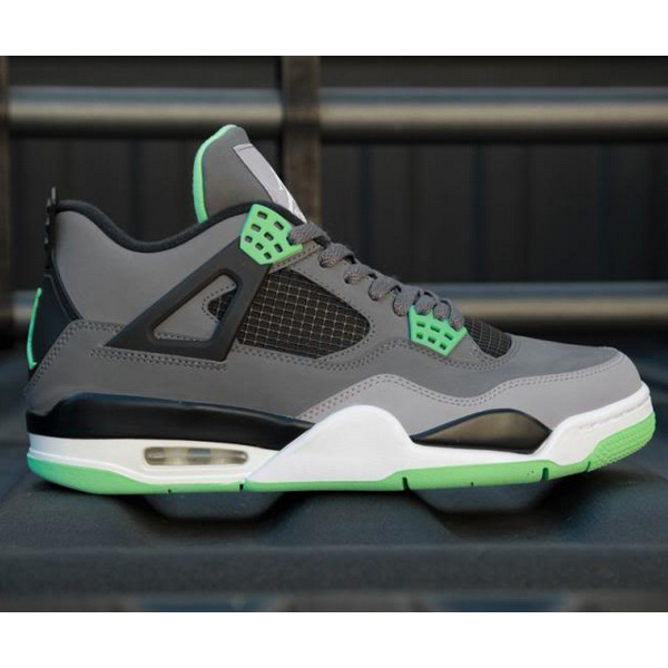 Jordan 4 Retro Green Glow Sneakers    - DesignerGu