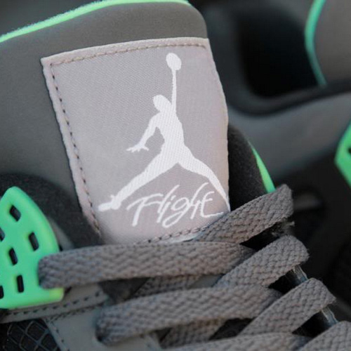 Jordan 4 Retro Green Glow Sneakers    - DesignerGu