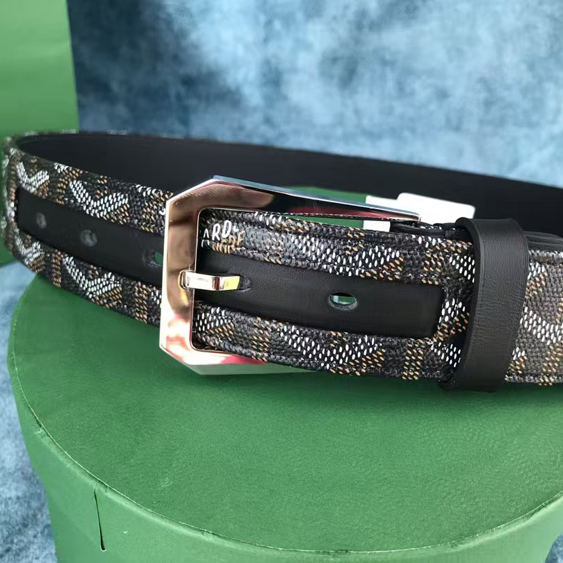 Goyard Paris Leather Mens Belt - DesignerGu