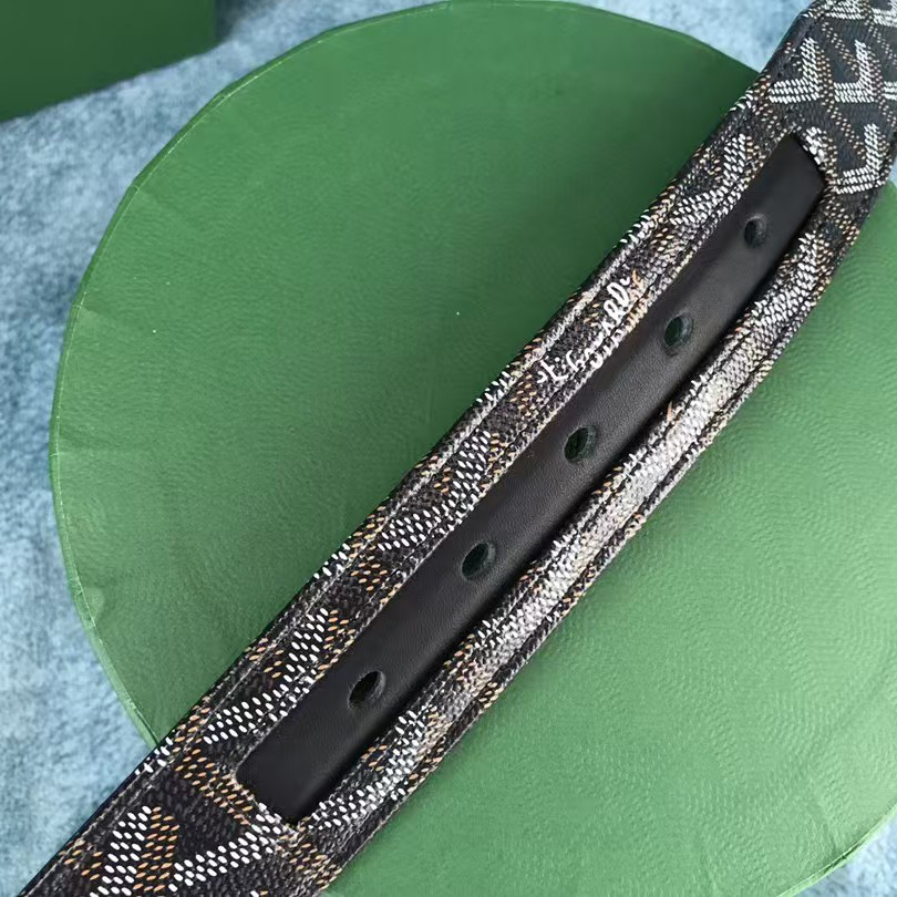 Goyard Paris Leather Mens Belt - DesignerGu