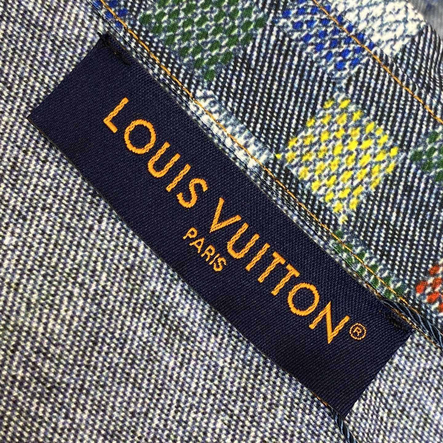 Louis Vuitton Damier Chambray Short-Sleeved Shirt  1AHCII - DesignerGu