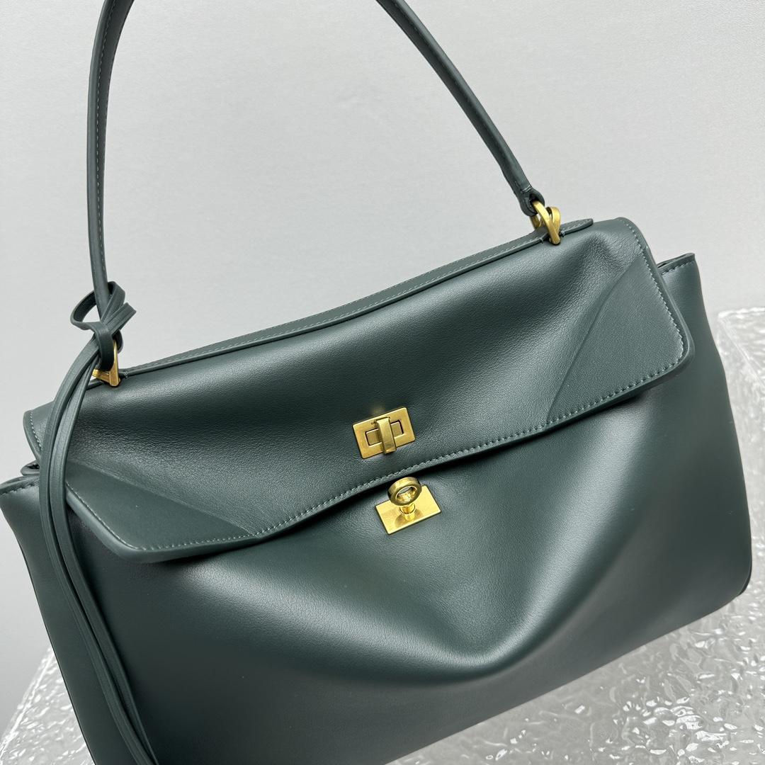 Balenciaga Rodeo Medium Handbag In Pine Green - DesignerGu