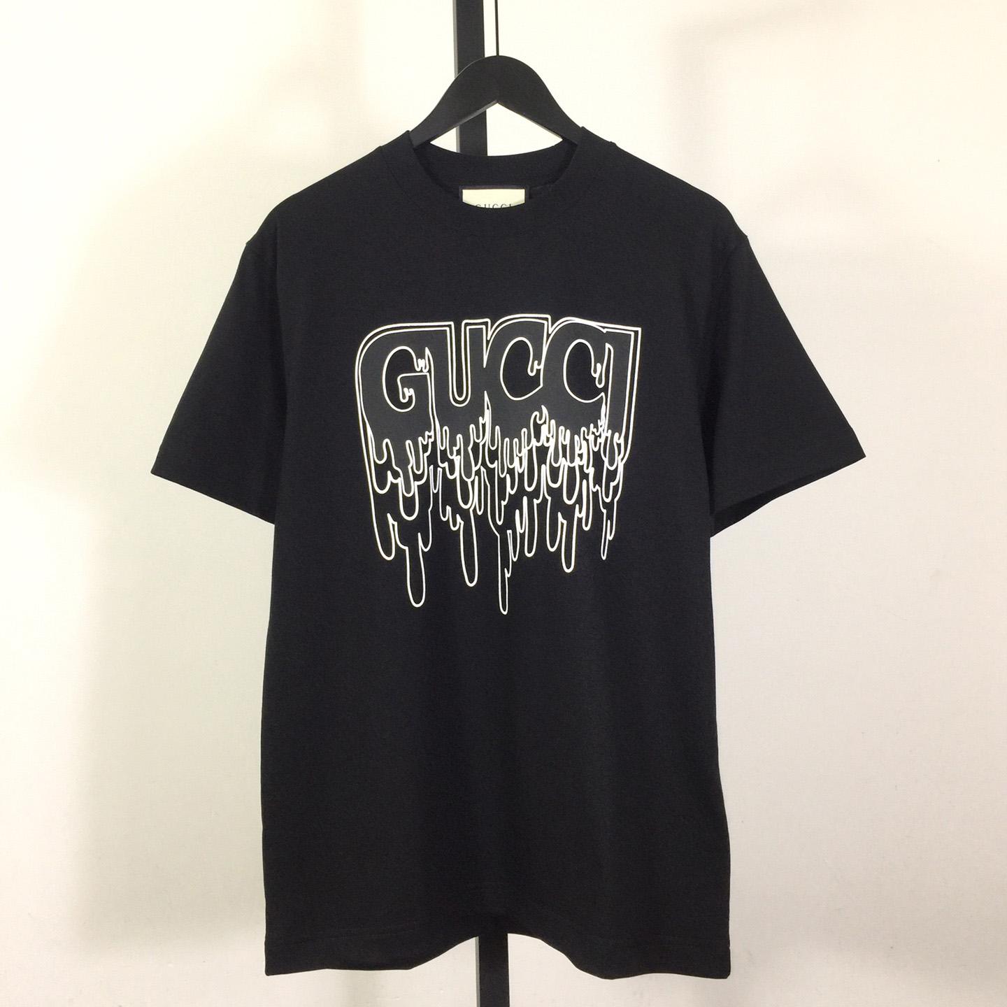 Gucci Cotton Jersey T-shirt With Print  - DesignerGu