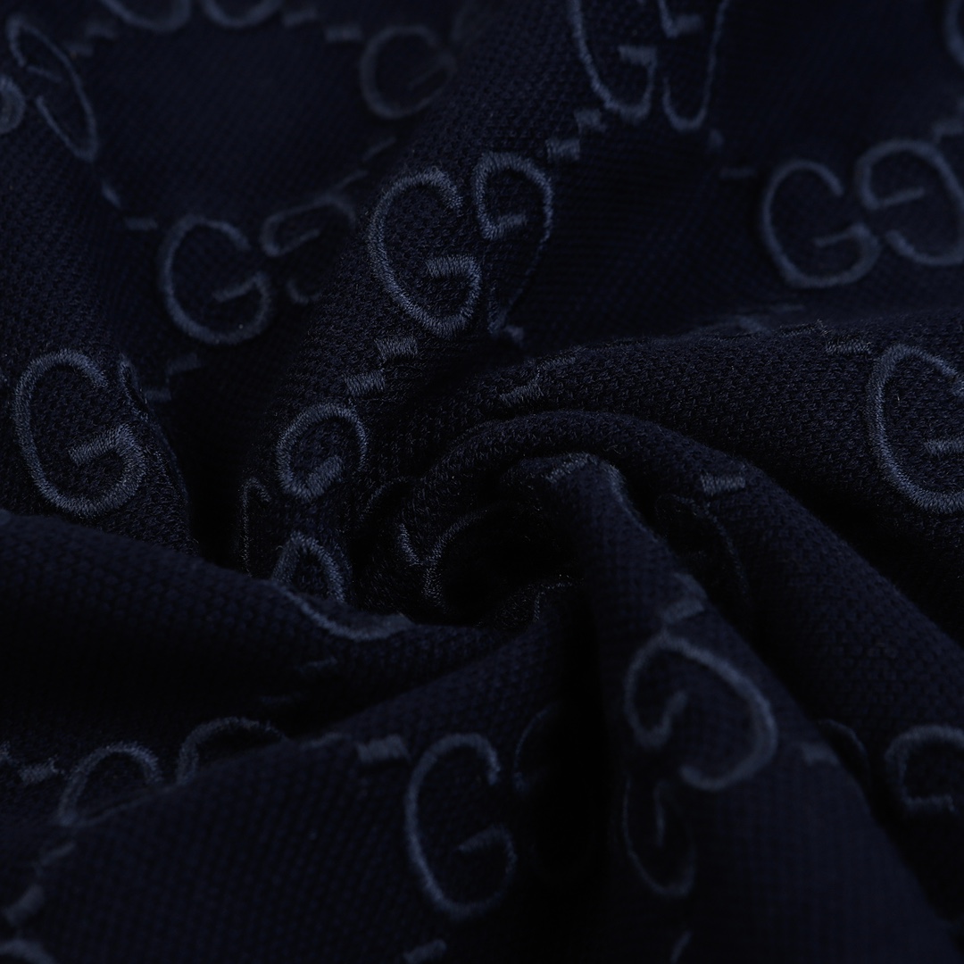 Gucci Cotton polo shirt with GG Embroidery - DesignerGu