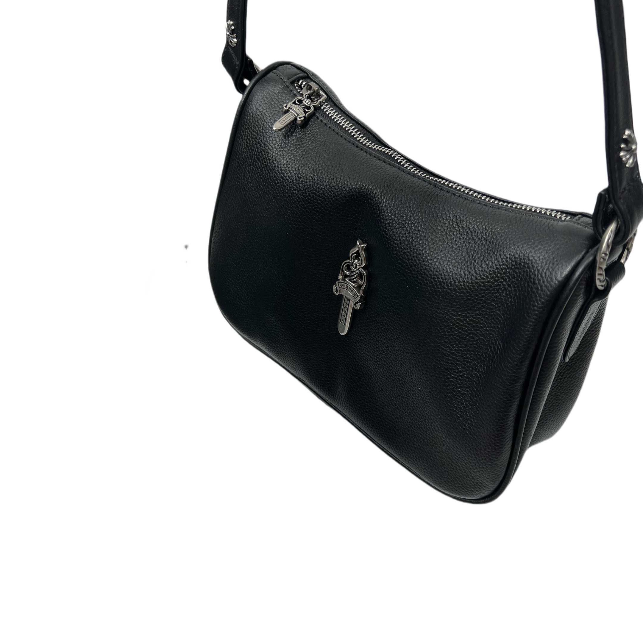 Chrome Heart Black Nugget Bag   25-16-9cm - DesignerGu