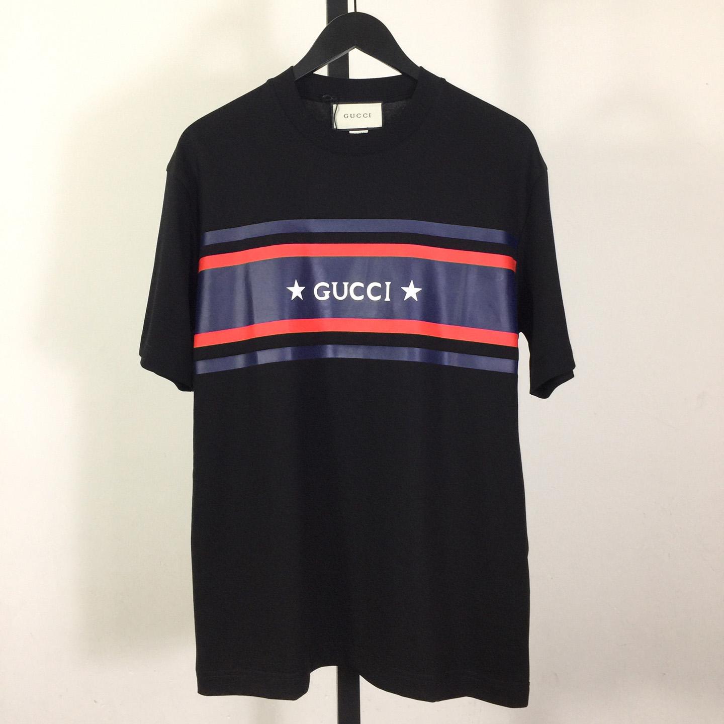 Gucci Cotton Jersey Printed T-shirt   - DesignerGu