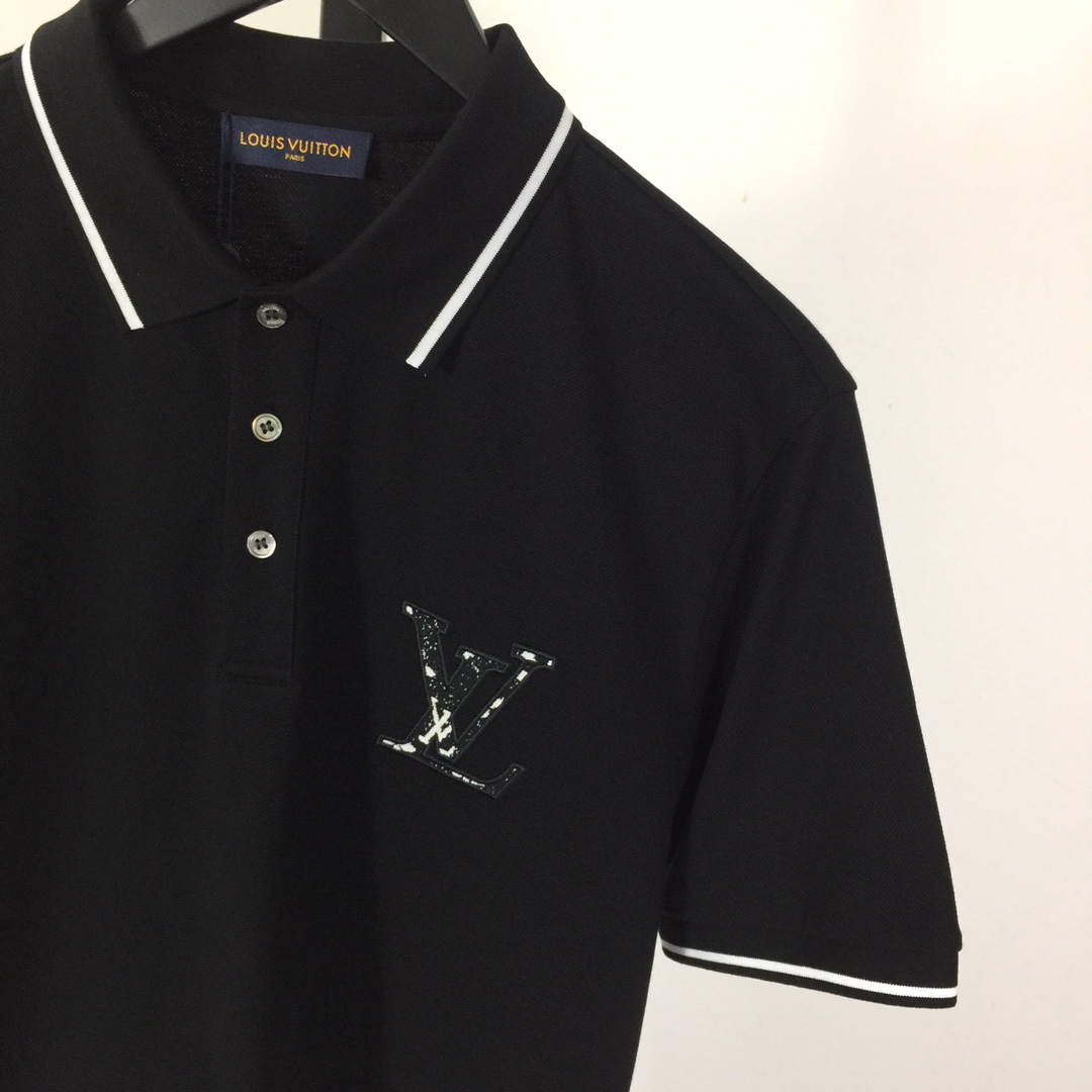 Louis Vuitton Short-Sleeved Cotton Polo Shirt    - DesignerGu