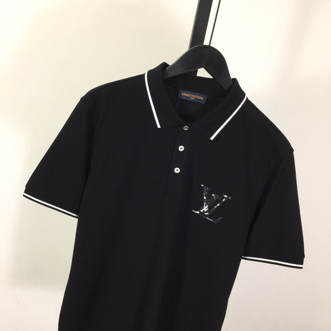 Louis Vuitton Short-Sleeved Cotton Polo Shirt    - DesignerGu