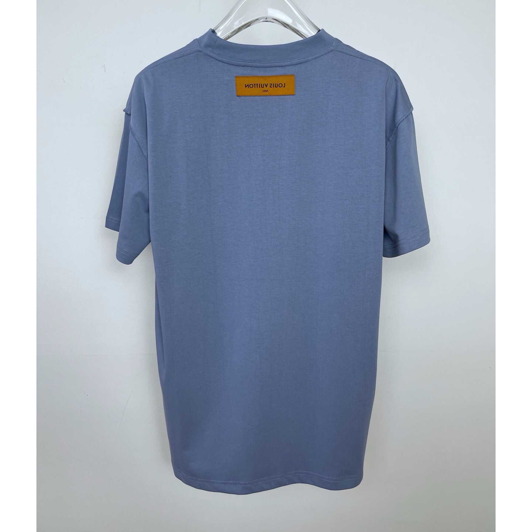 Louis Vuitton Logo Cotton T-Shirt    - DesignerGu