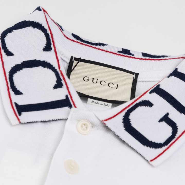 Gucci Cotton Jersey Polo Shirt - DesignerGu