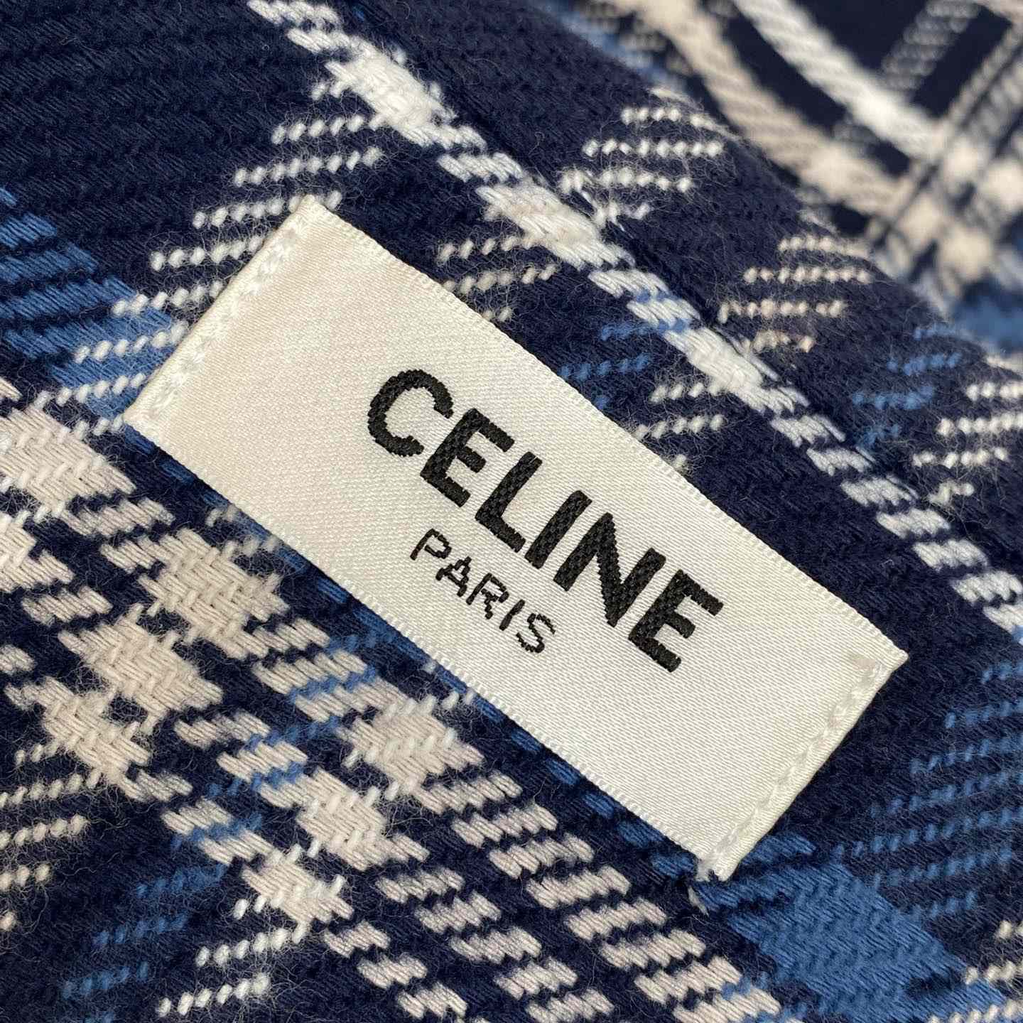 Celine Loose Lumberjack Shirt In Check Cotton - DesignerGu