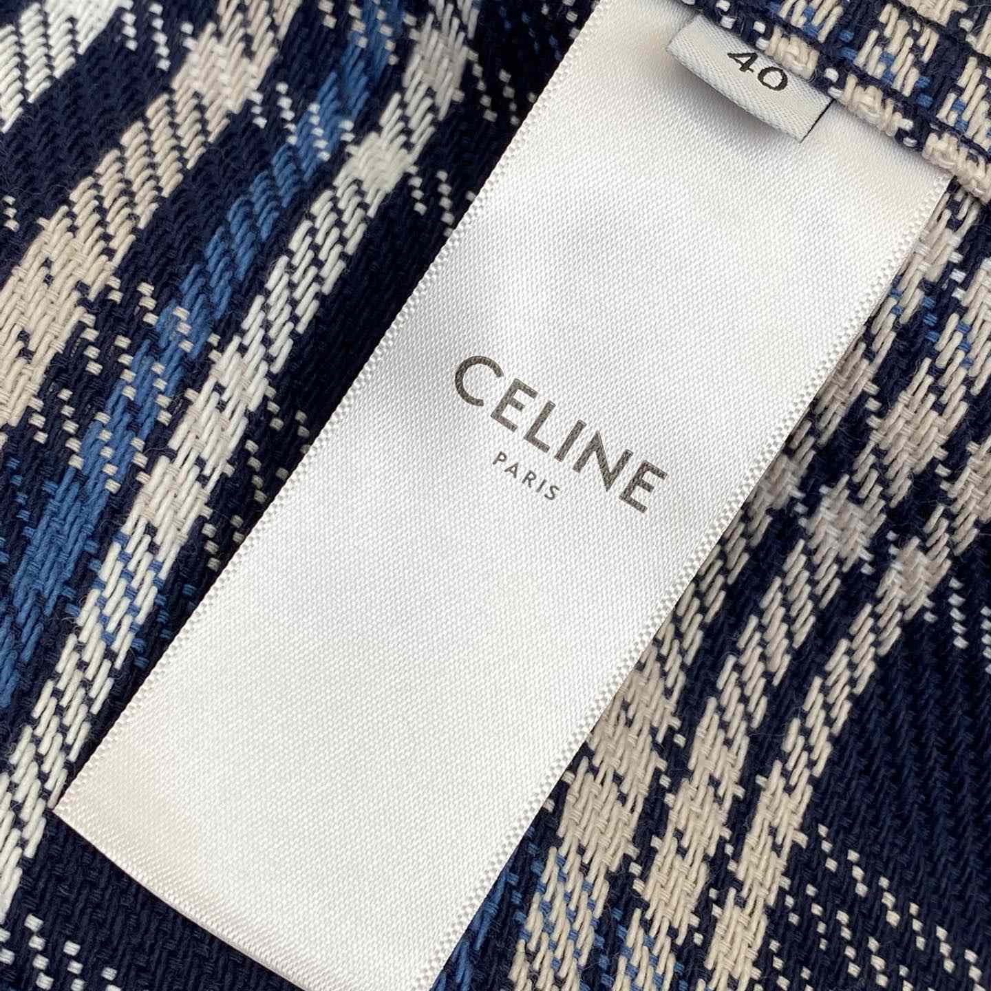 Celine Loose Lumberjack Shirt In Check Cotton - DesignerGu