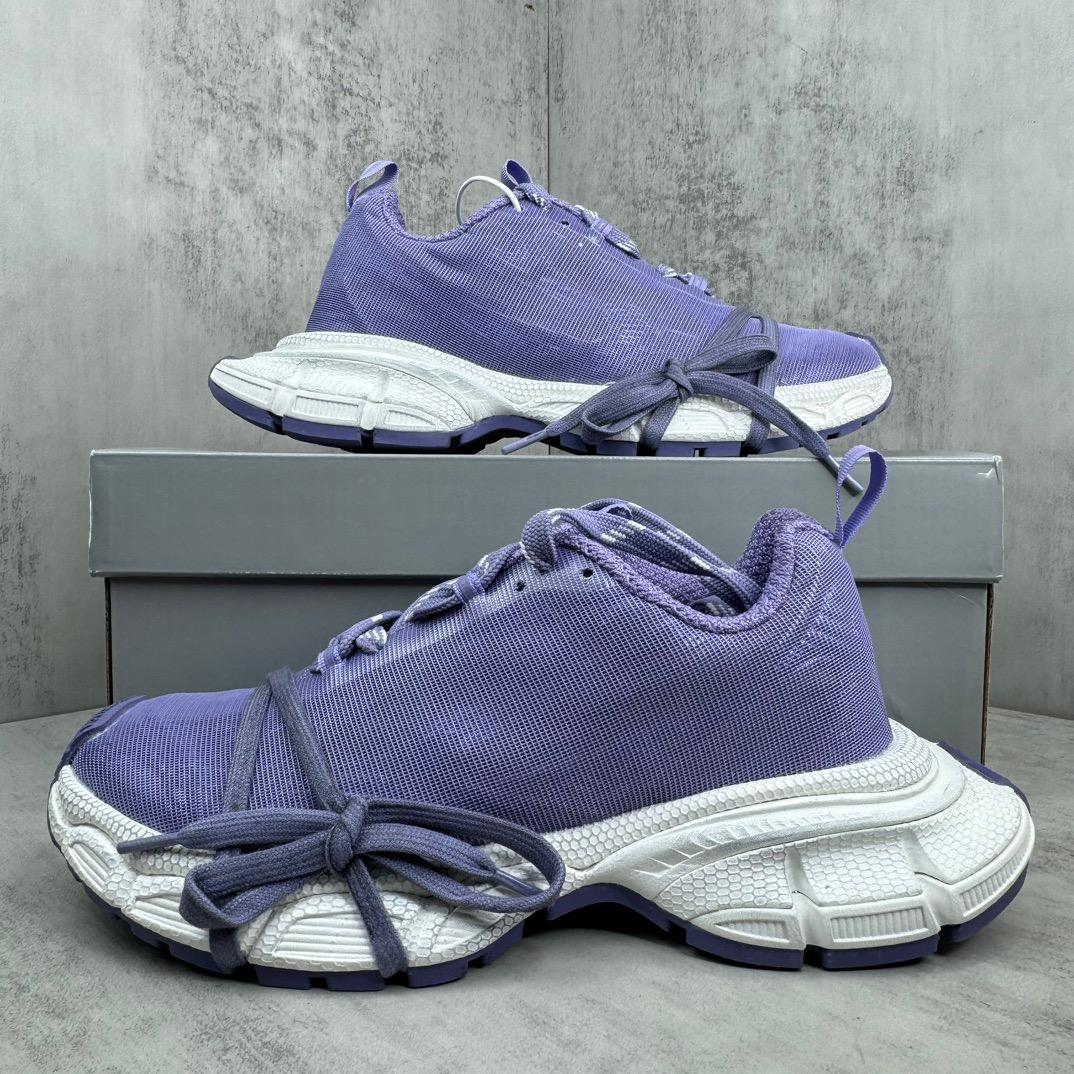 Balenciaga 3XL Net Sneaker In Lilac And White Polyester - DesignerGu