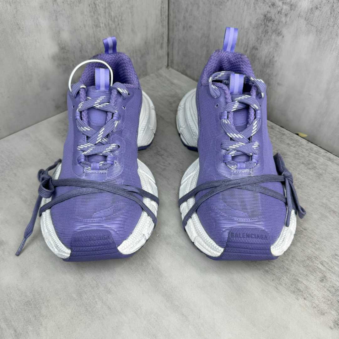 Balenciaga 3XL Net Sneaker In Lilac And White Polyester - DesignerGu