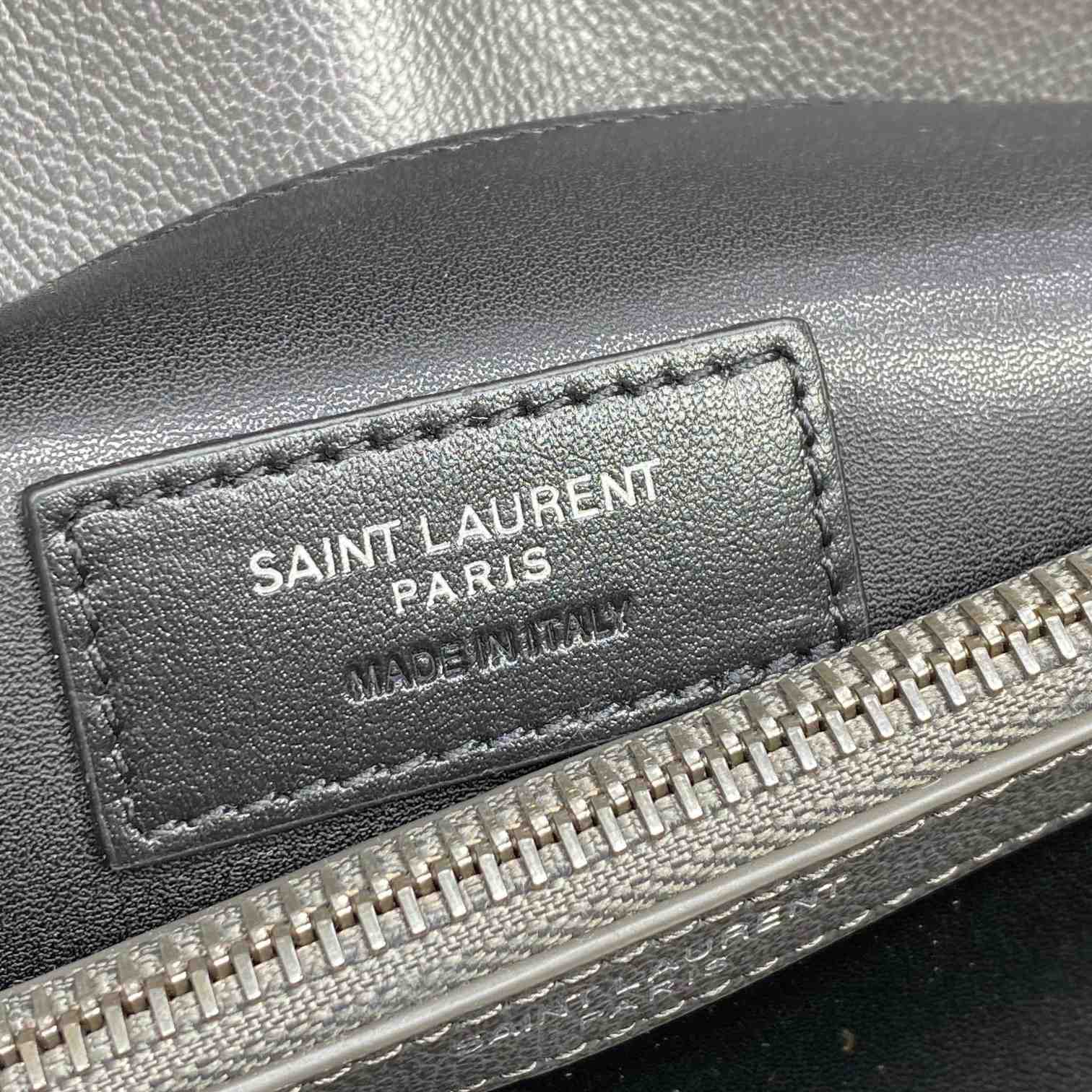 Saint Laurent Gray Matelassé Sheepskin Large College Bag  32cm - DesignerGu