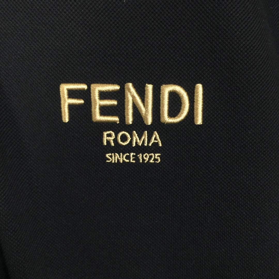 Fendi Logo Cotton Polo Shirt - DesignerGu