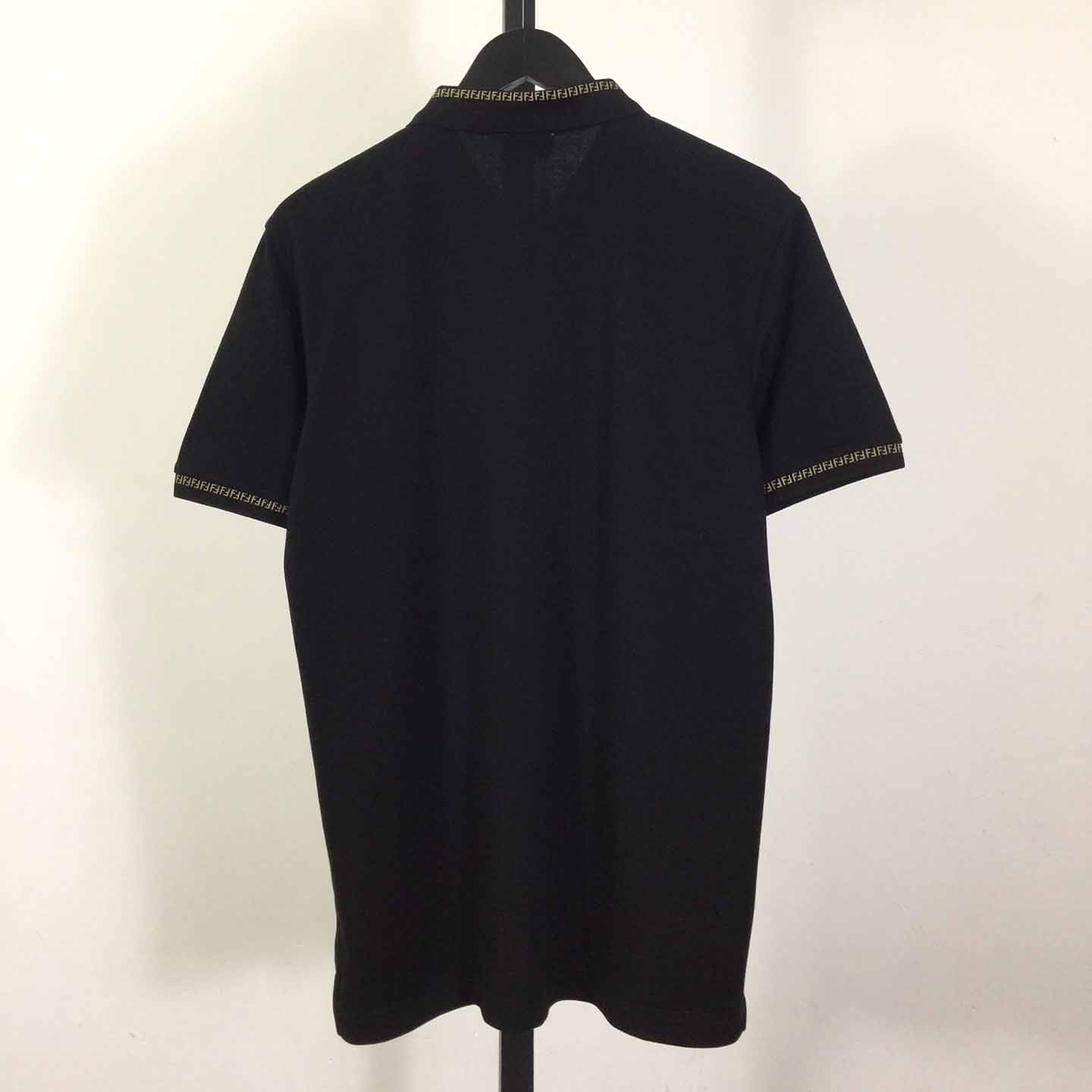 Fendi Logo Cotton Polo Shirt - DesignerGu