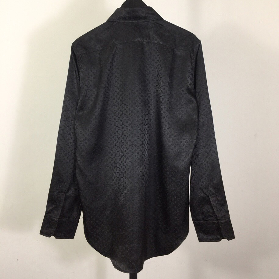 Louis Vuitton Monogram Long-Sleeved Silk Shirt   1AFWGJ - DesignerGu