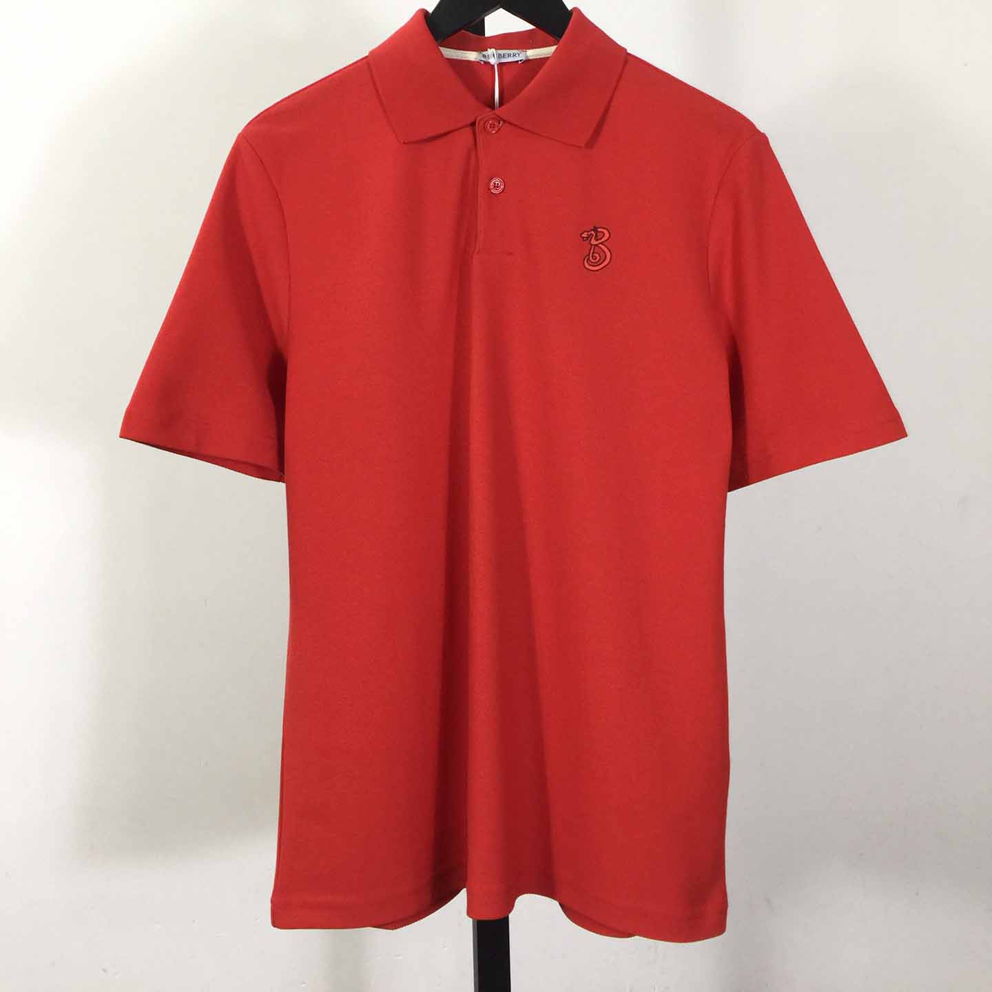 Burberry B Snake Cotton Polo Shirt - DesignerGu