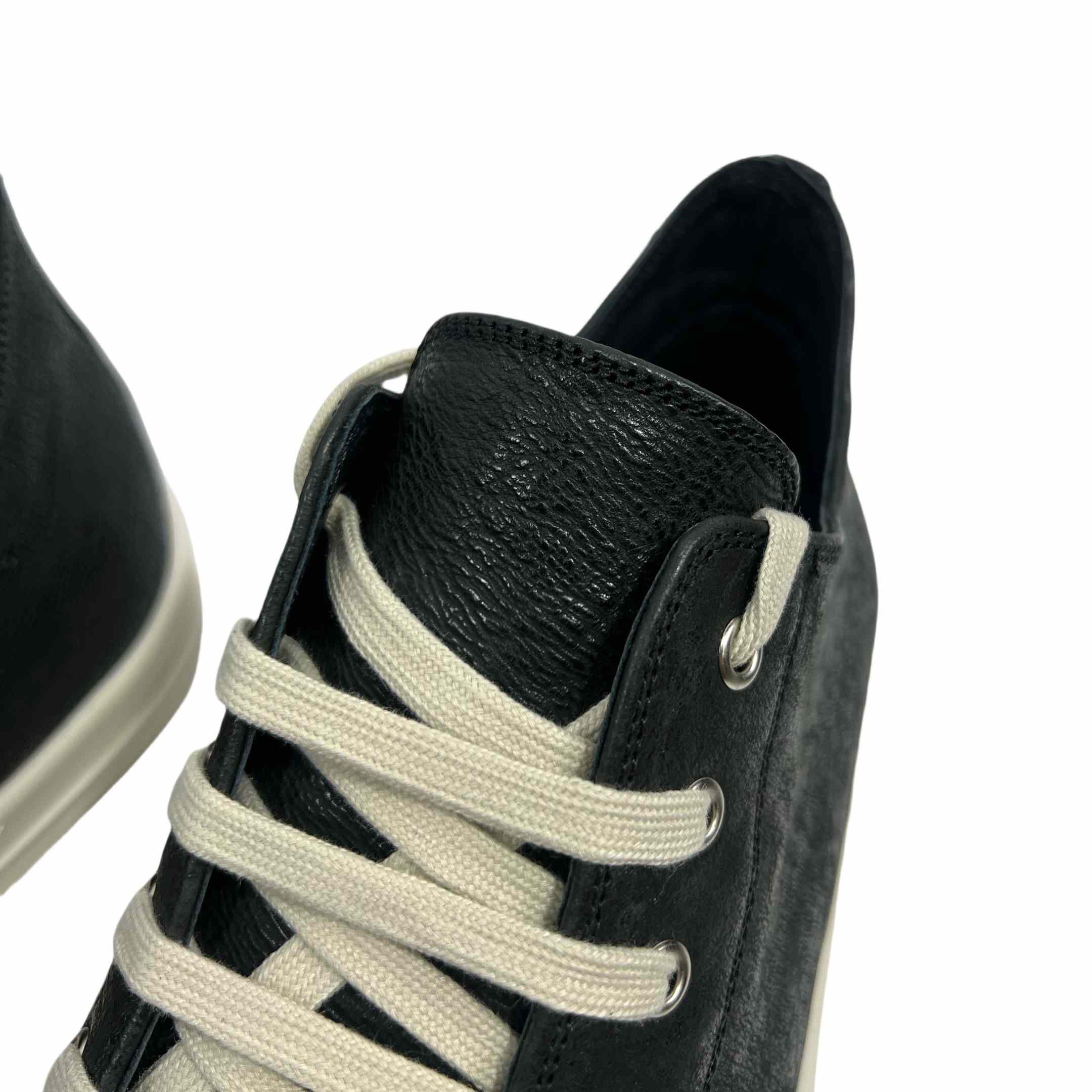 Rick Owens Leather Low-Top Sneakers - DesignerGu