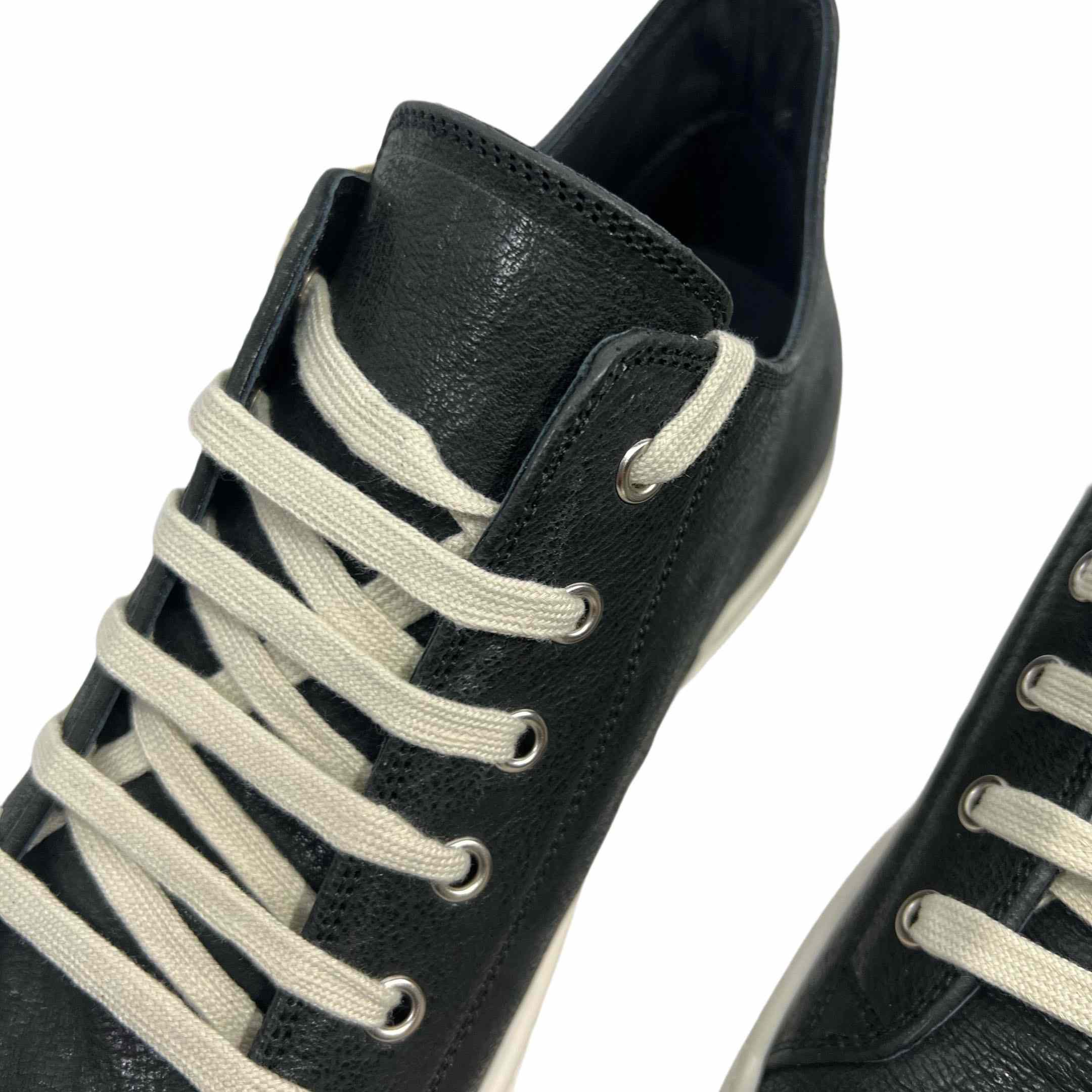 Rick Owens Leather Low-Top Sneakers - DesignerGu