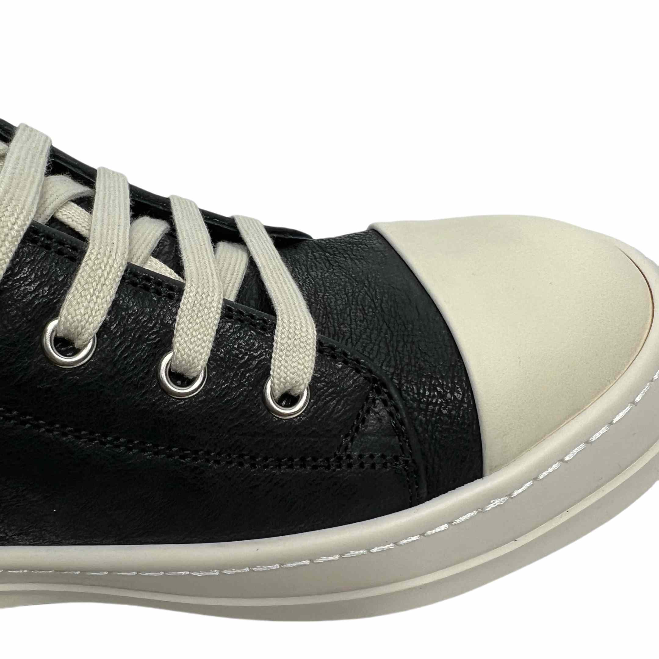 Rick Owens Leather Low-Top Sneakers - DesignerGu