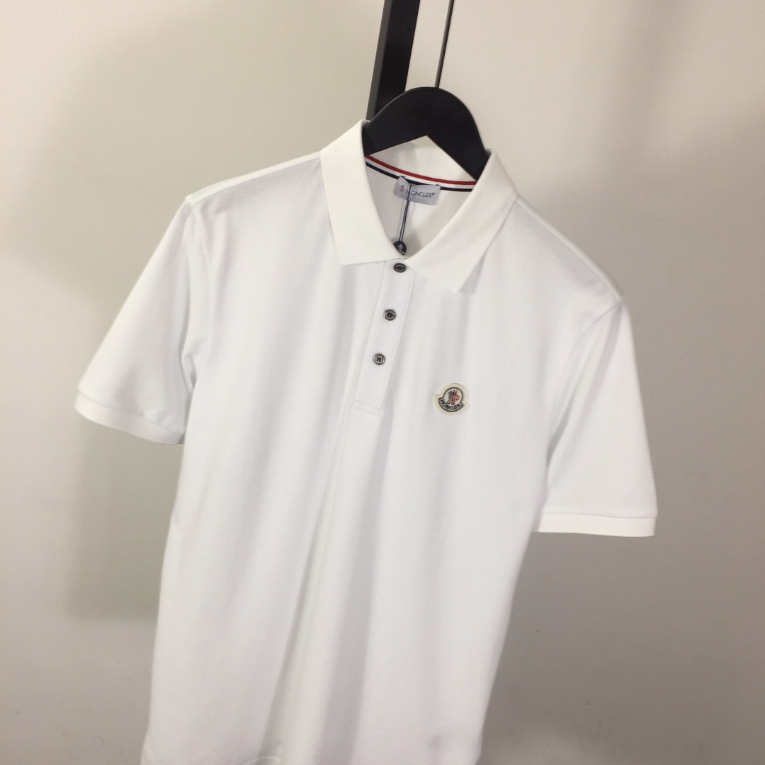 Moncler Logo Cotton Polo Shirt - DesignerGu