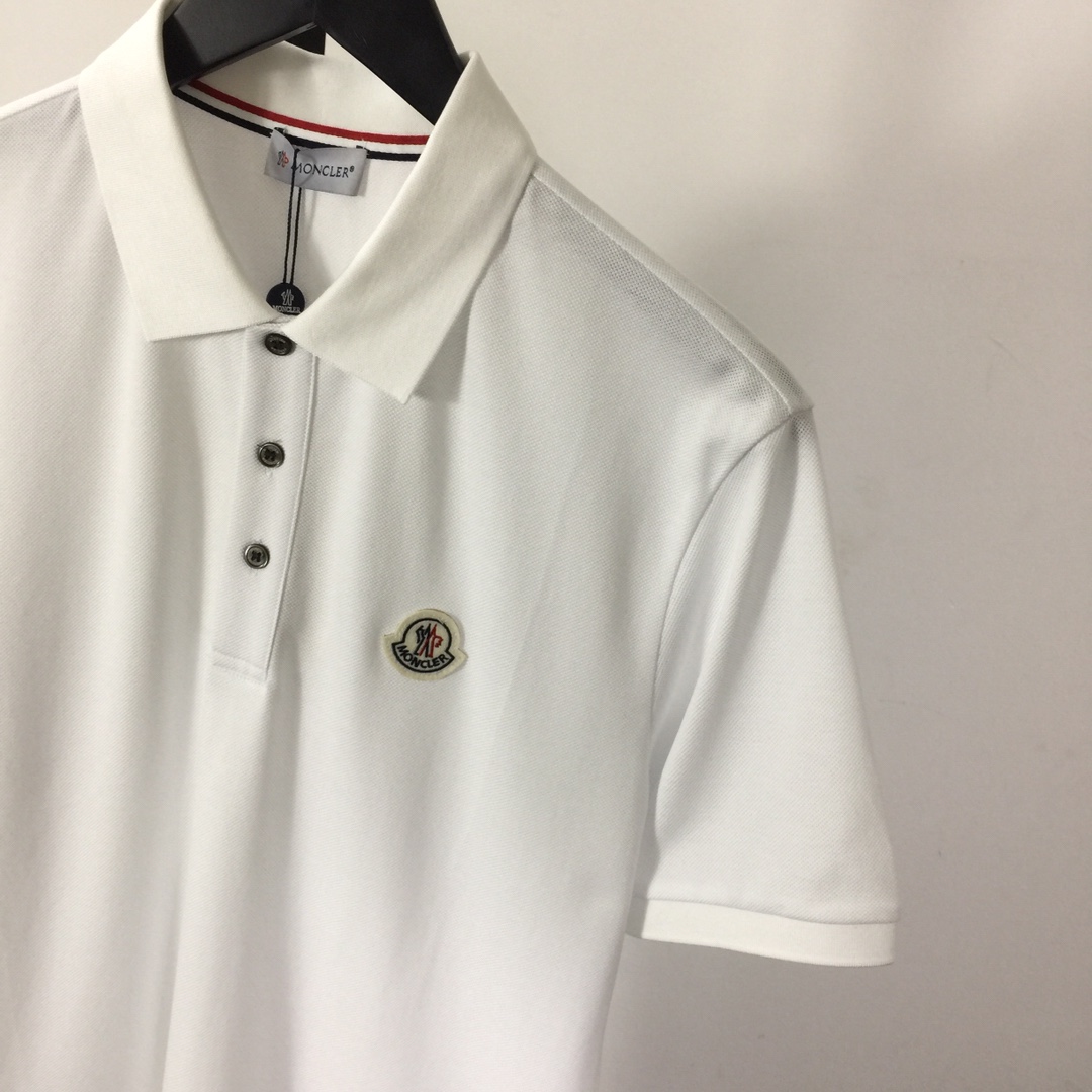 Moncler Logo Cotton Polo Shirt - DesignerGu