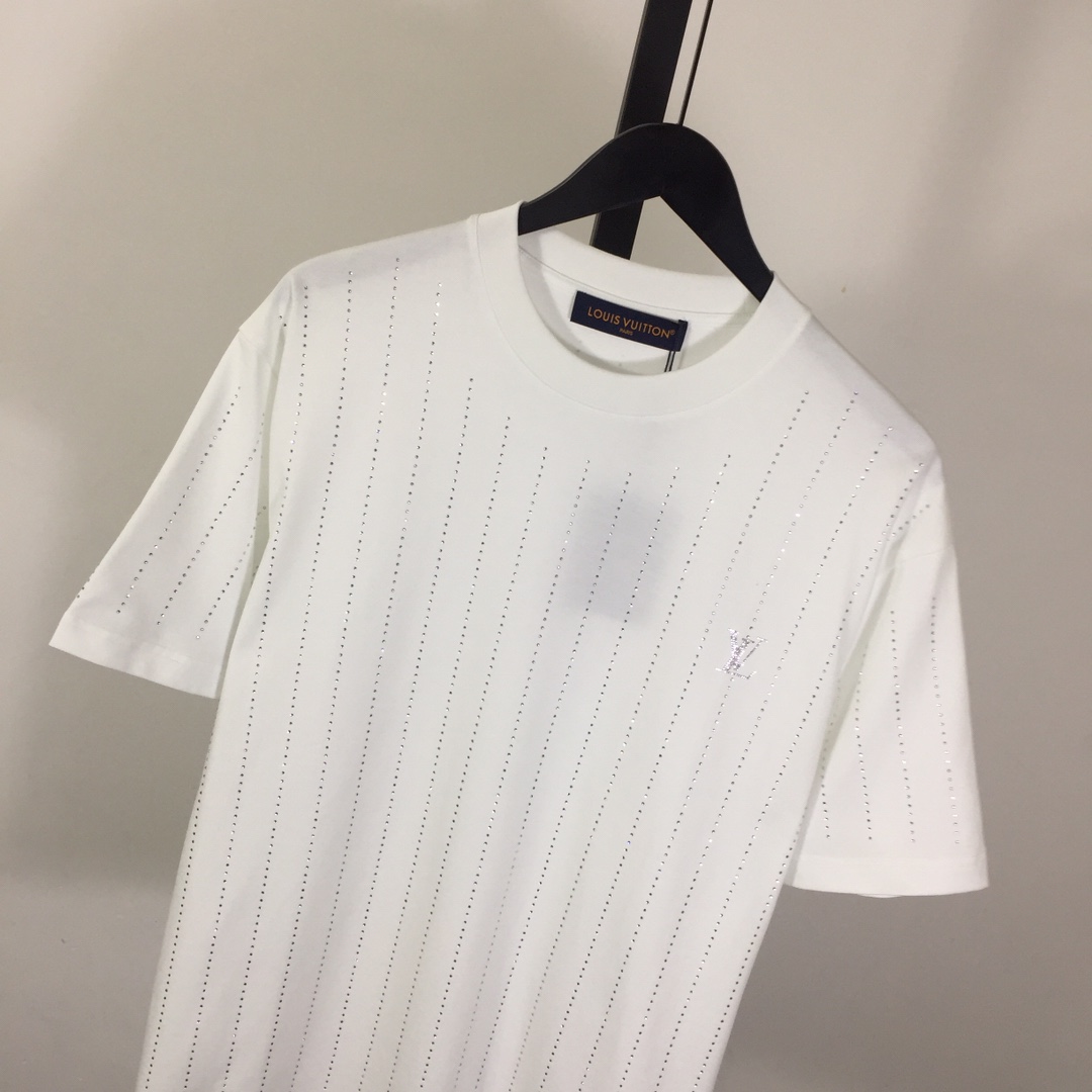 Louis Vuitton Cotton T-Shirt With Crystal - DesignerGu