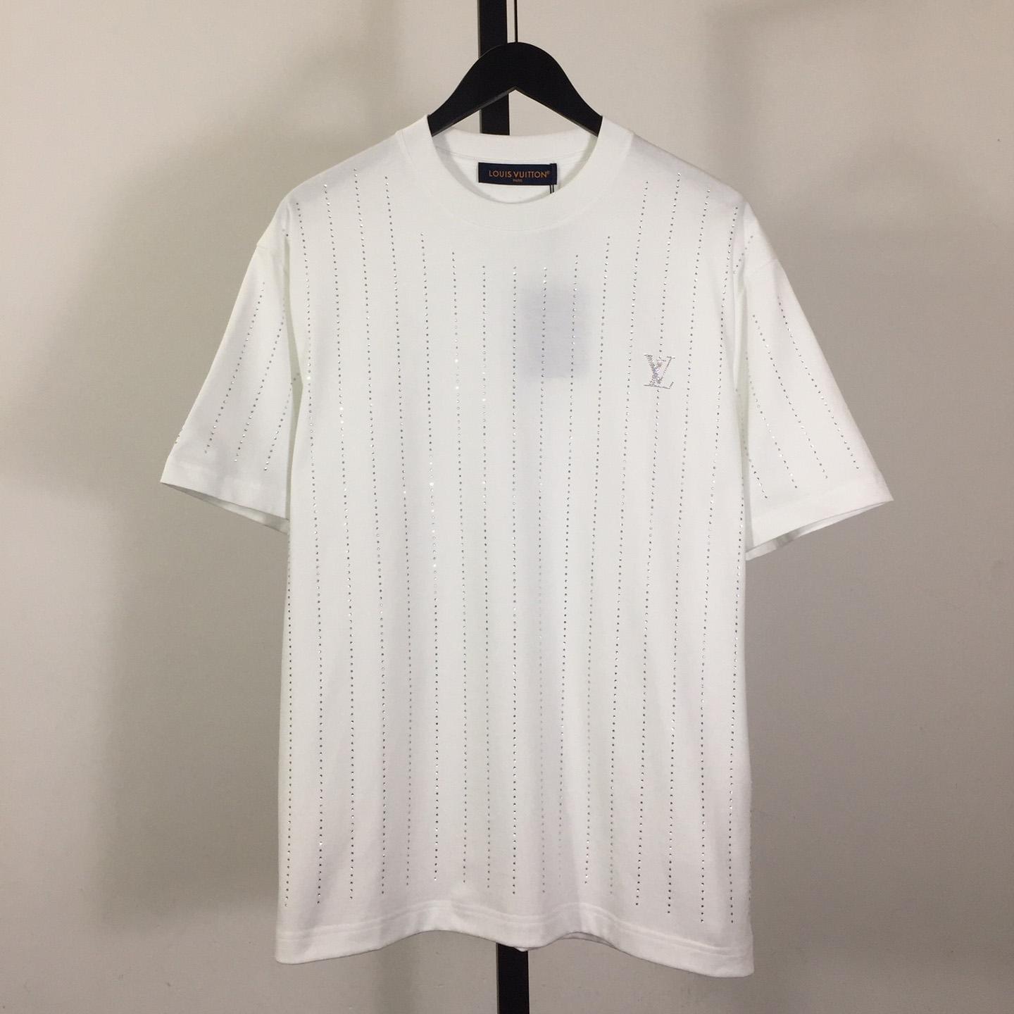 Louis Vuitton Cotton T-Shirt With Crystal - DesignerGu