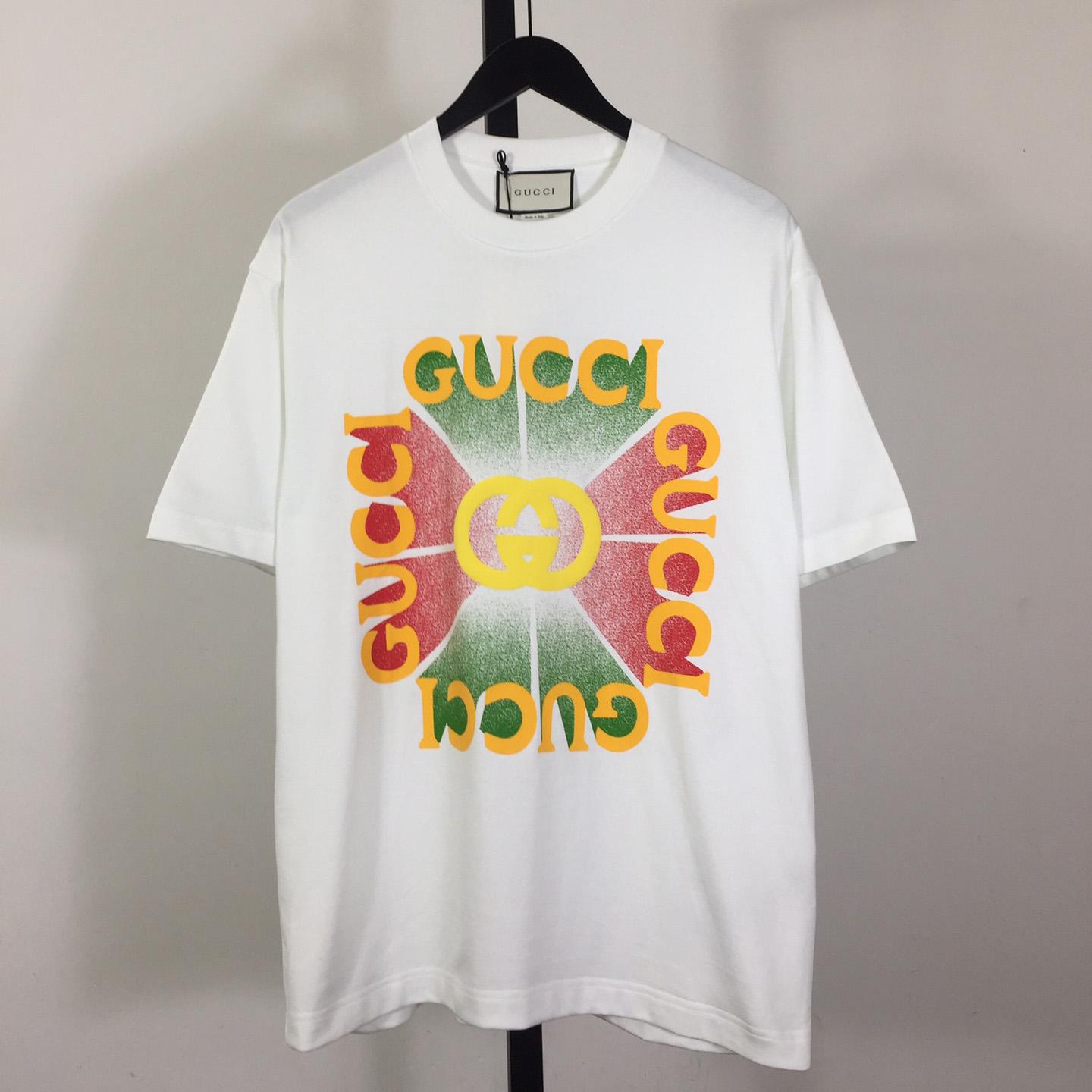 Gucci Cotton Jersey Printed T-shirt   - DesignerGu