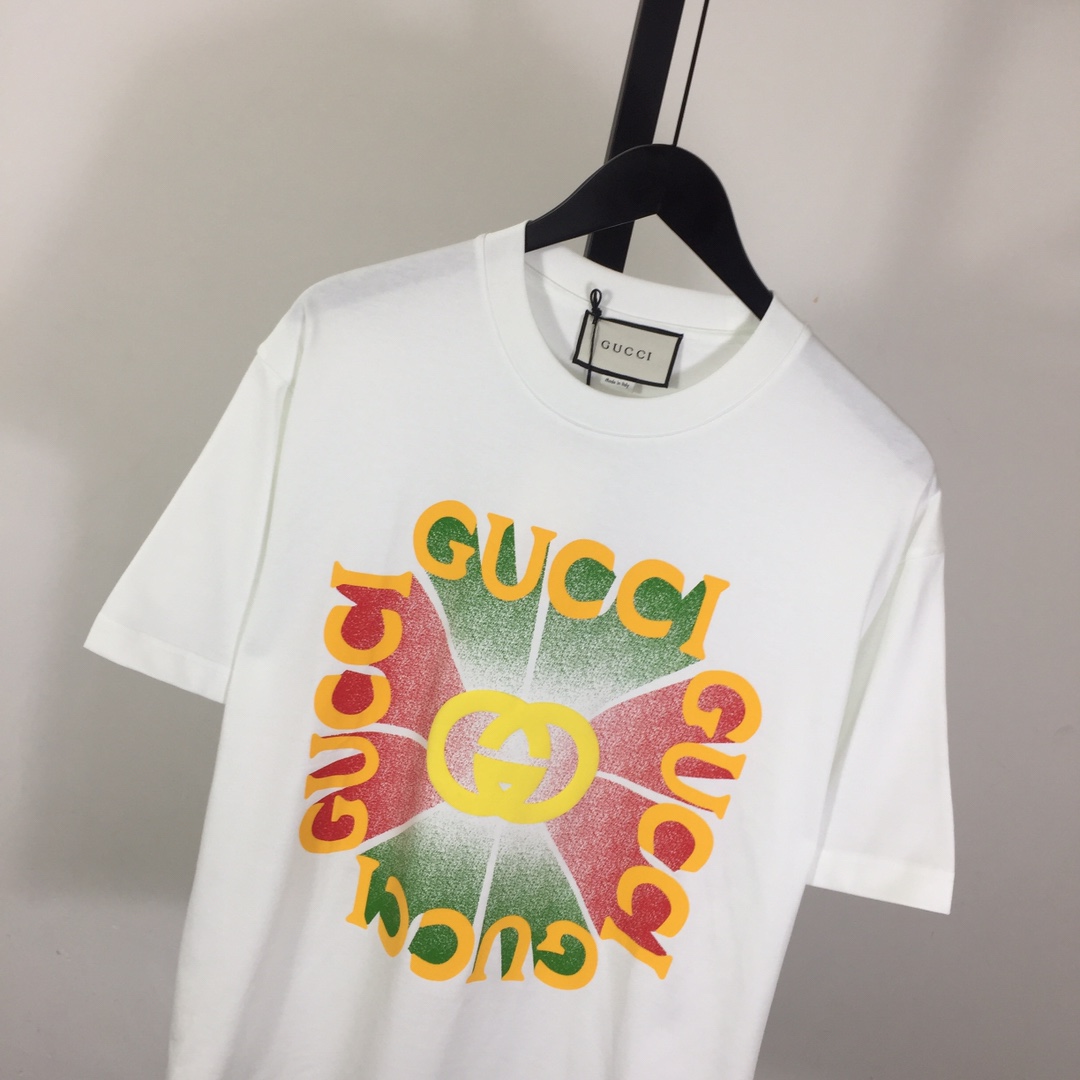 Gucci Cotton Jersey Printed T-shirt   - DesignerGu