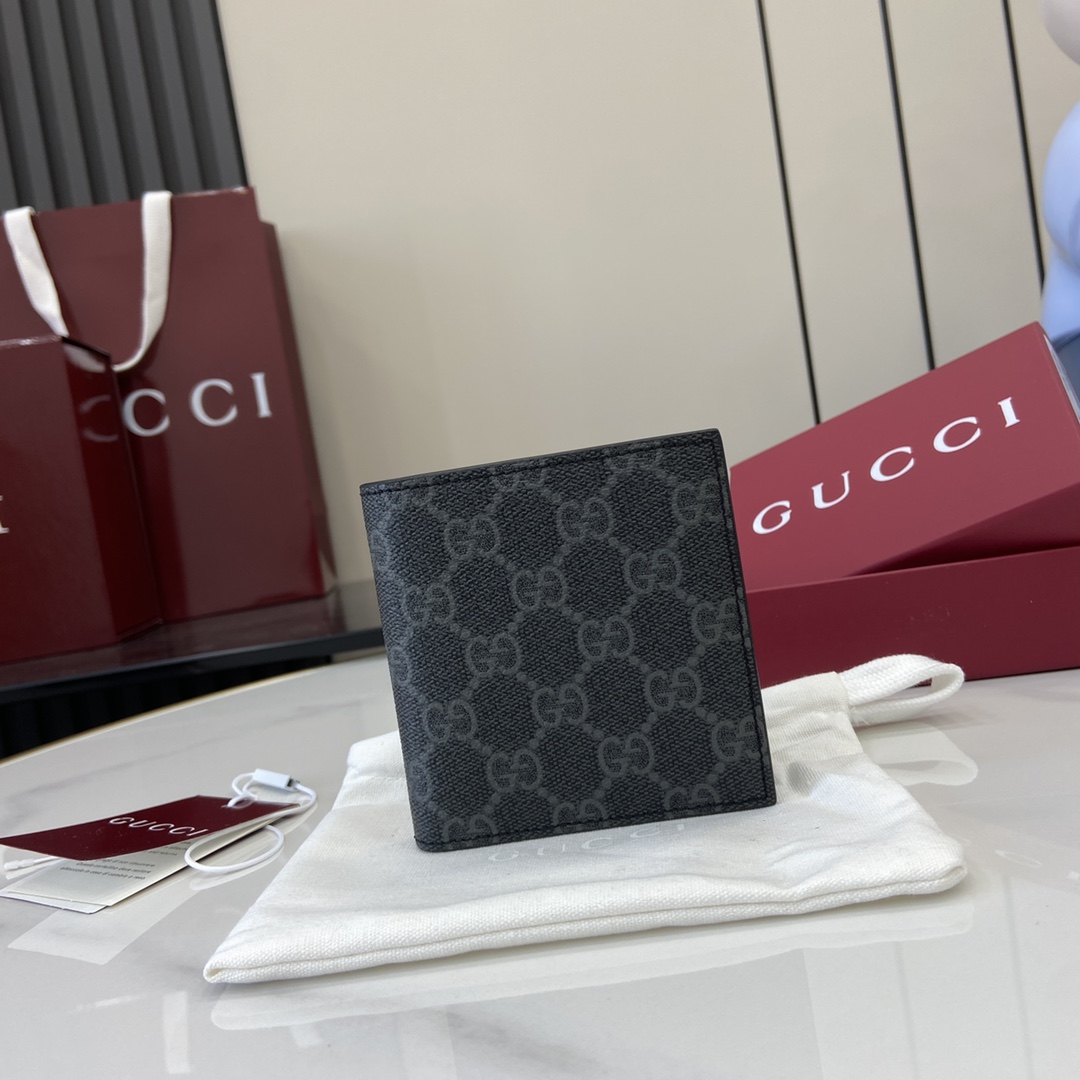 Gucci GG Emblem Bi-fold Wallet  - DesignerGu