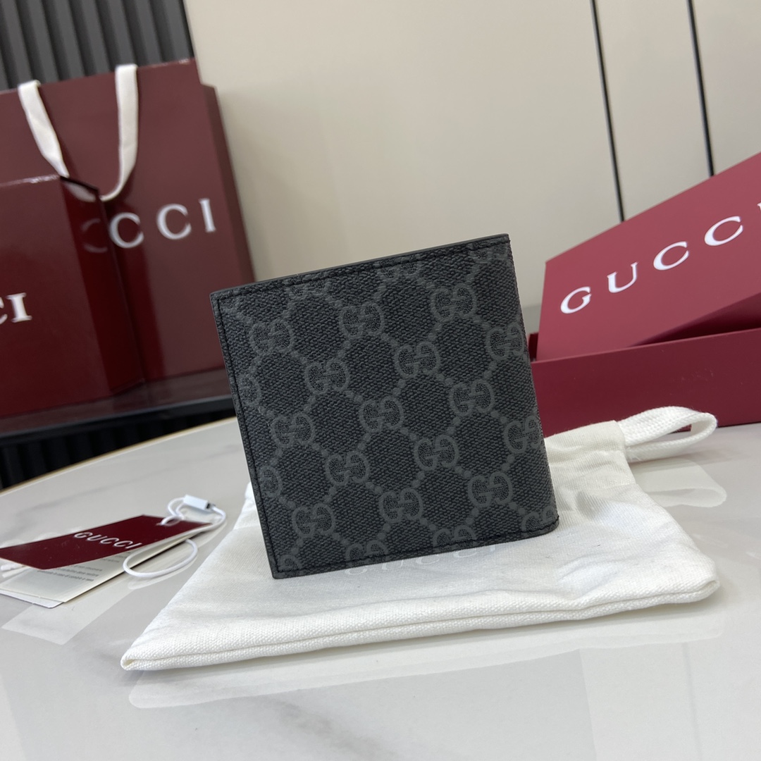 Gucci GG Emblem Bi-fold Wallet  - DesignerGu