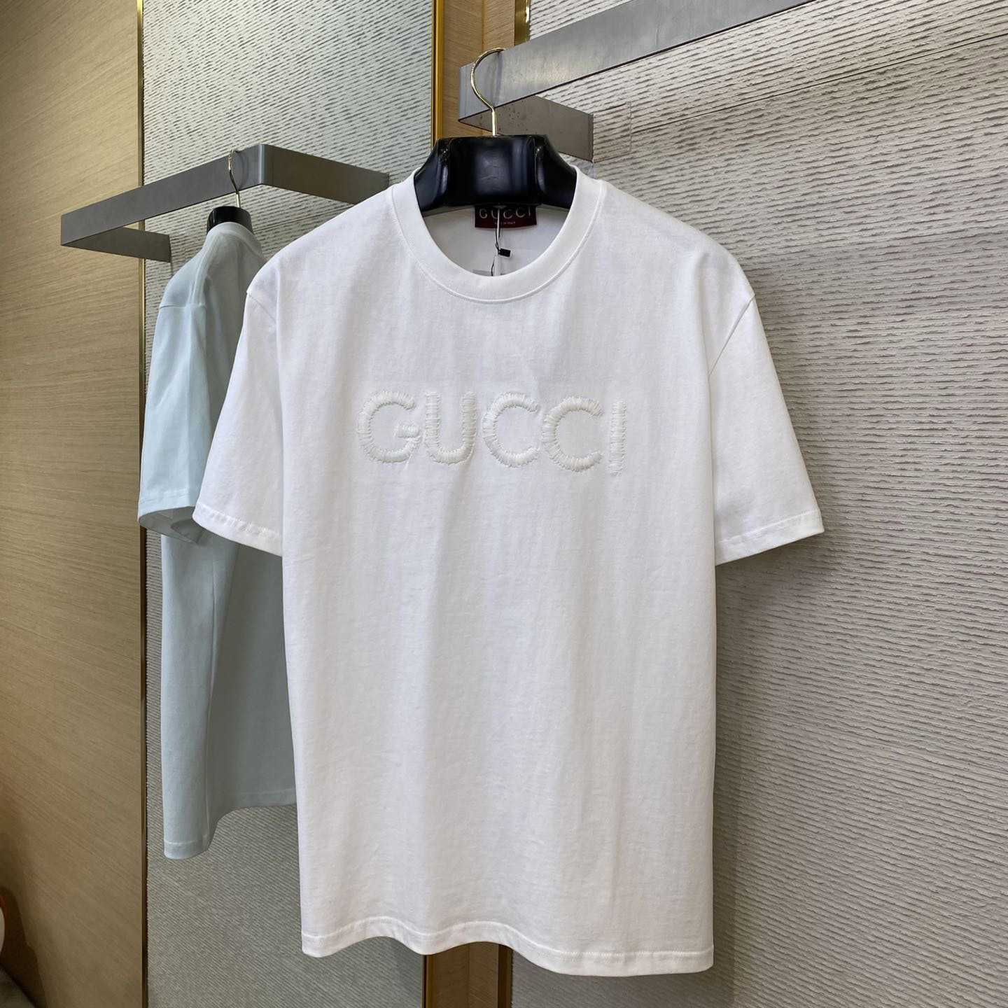 Gucci Embroidered Cotton Jersey T-shirt - DesignerGu