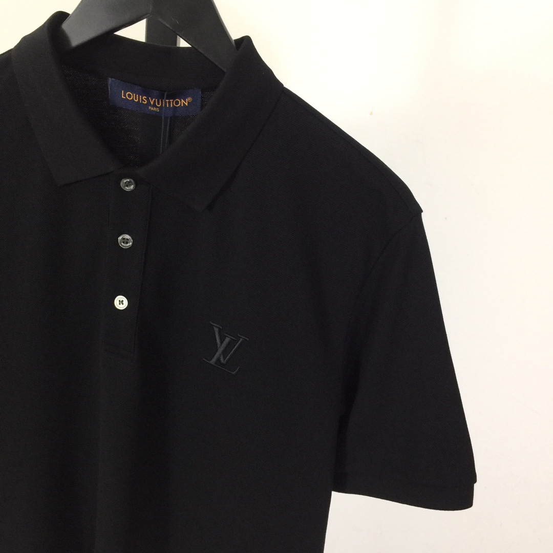 Louis Vuitton Short-Sleeved Cotton Polo Shirt    - DesignerGu