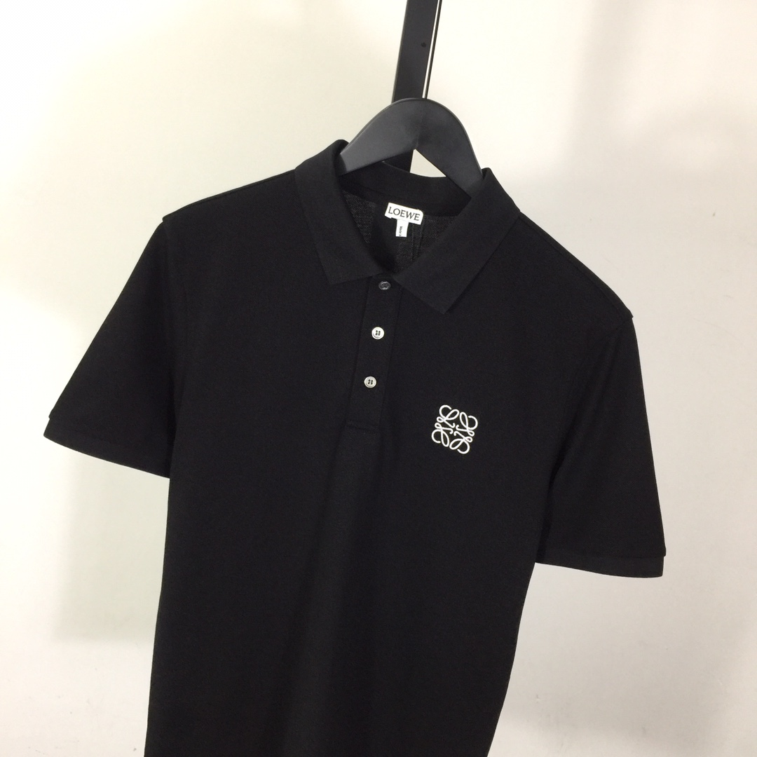 Loewe Logo Cotton Polo Shirt - DesignerGu