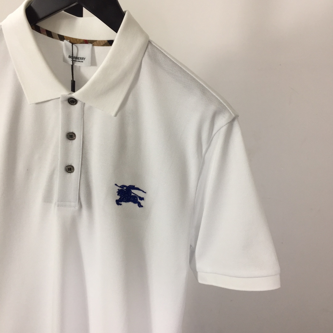 Burberry Logo Cotton Polo Shirt - DesignerGu