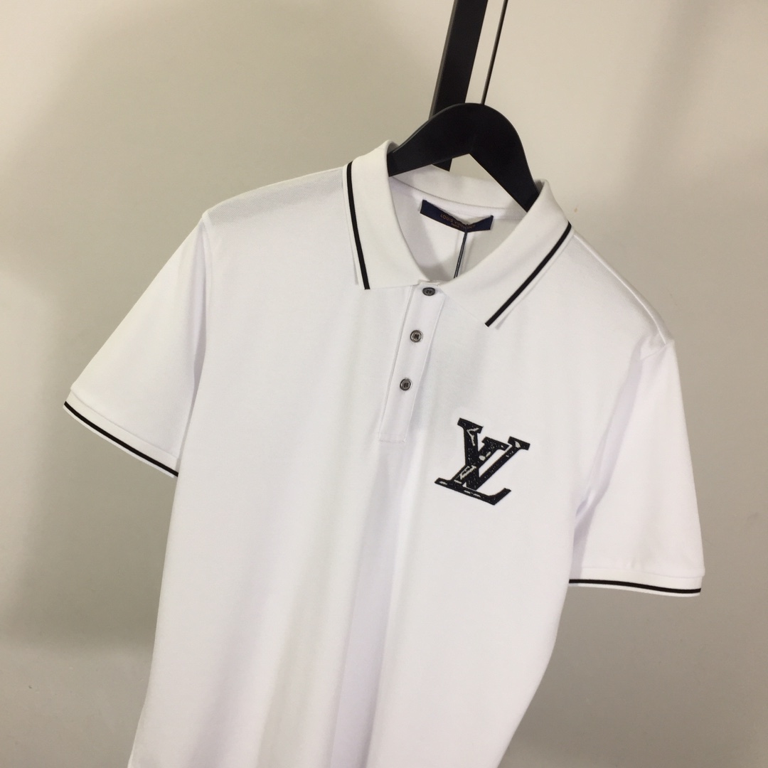 Louis Vuitton Short-Sleeved Cotton Polo Shirt    - DesignerGu