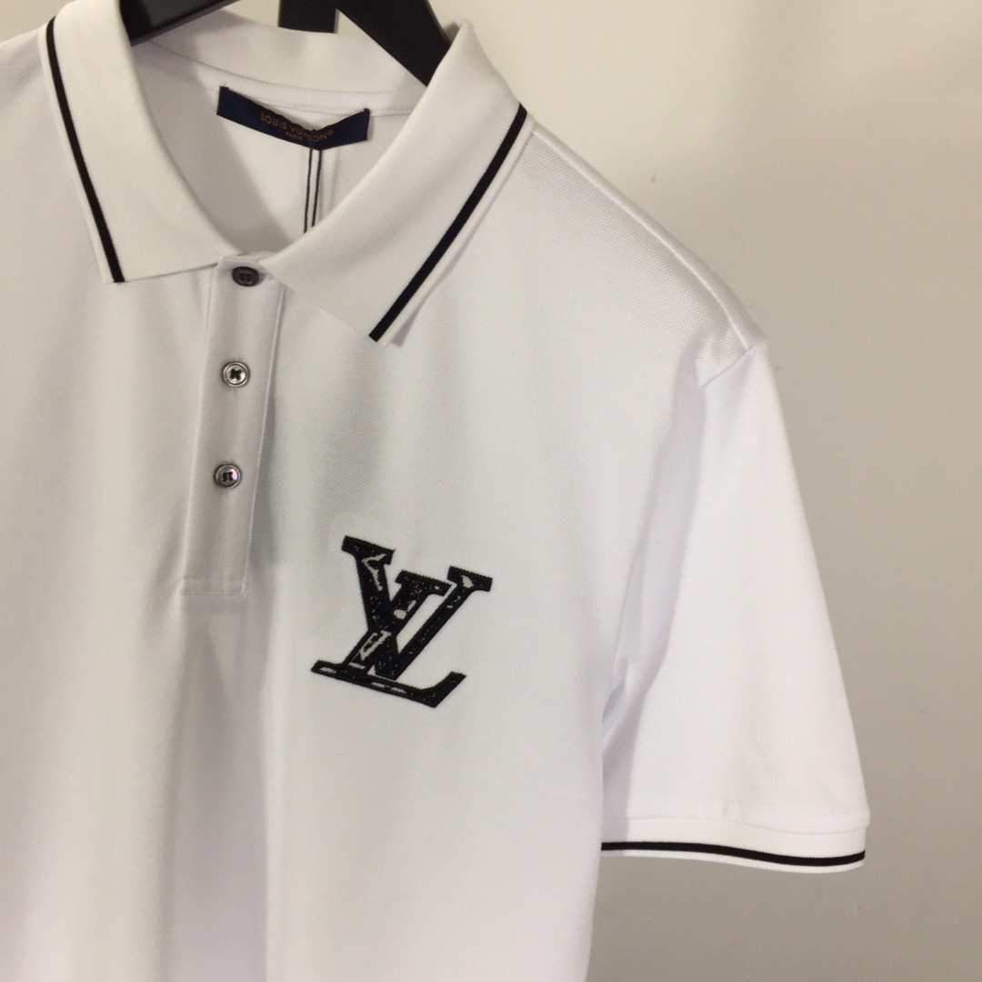 Louis Vuitton Short-Sleeved Cotton Polo Shirt    - DesignerGu