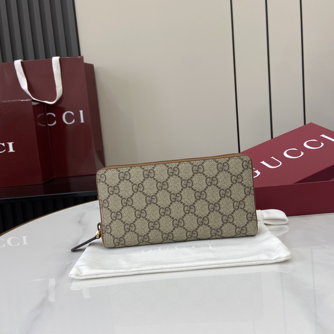 Gucci GG Emblem Around Wallet - DesignerGu