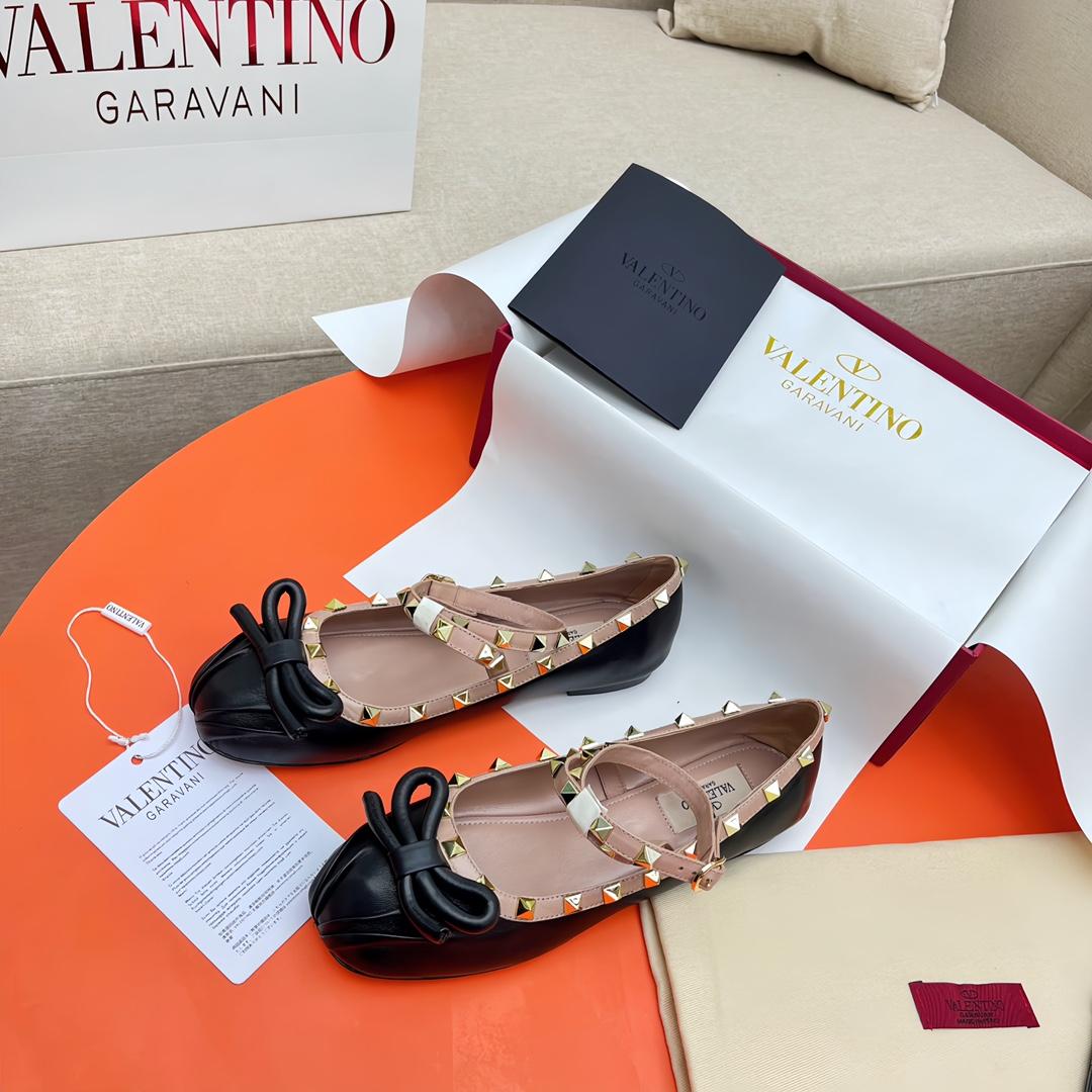 Valenti Rockstud Ballerinas - DesignerGu